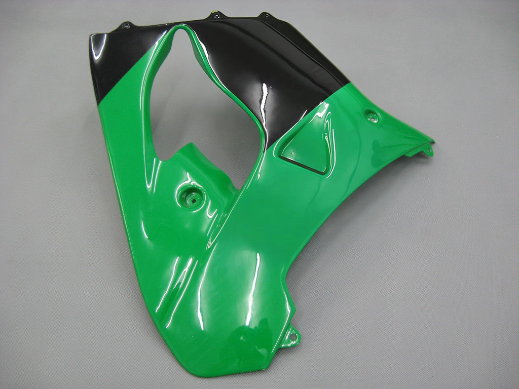 Amotopart 2000-2001 Kawasaki ZX9R Green Black Fairing Kit
