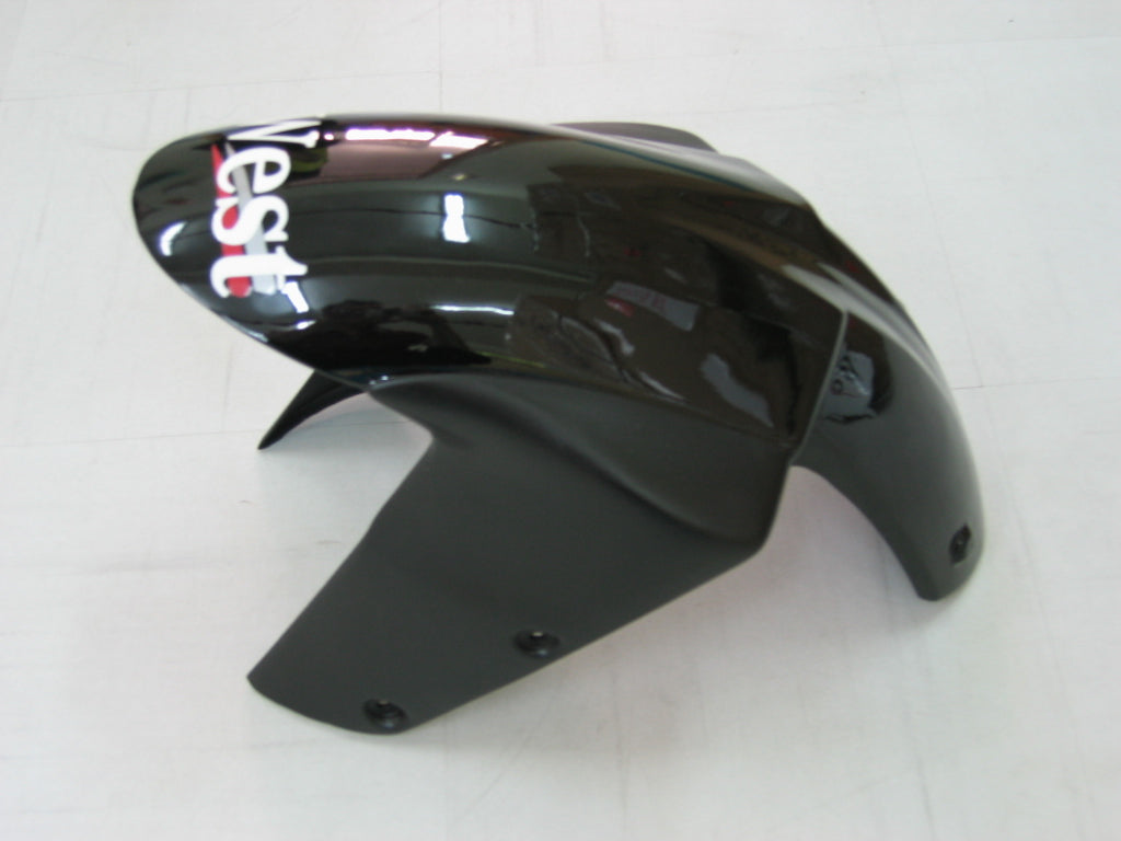 Amotopart 2004–2005 Kawasaki ZX10R Weiß und Schwarz mit Logo-Verkleidungsset