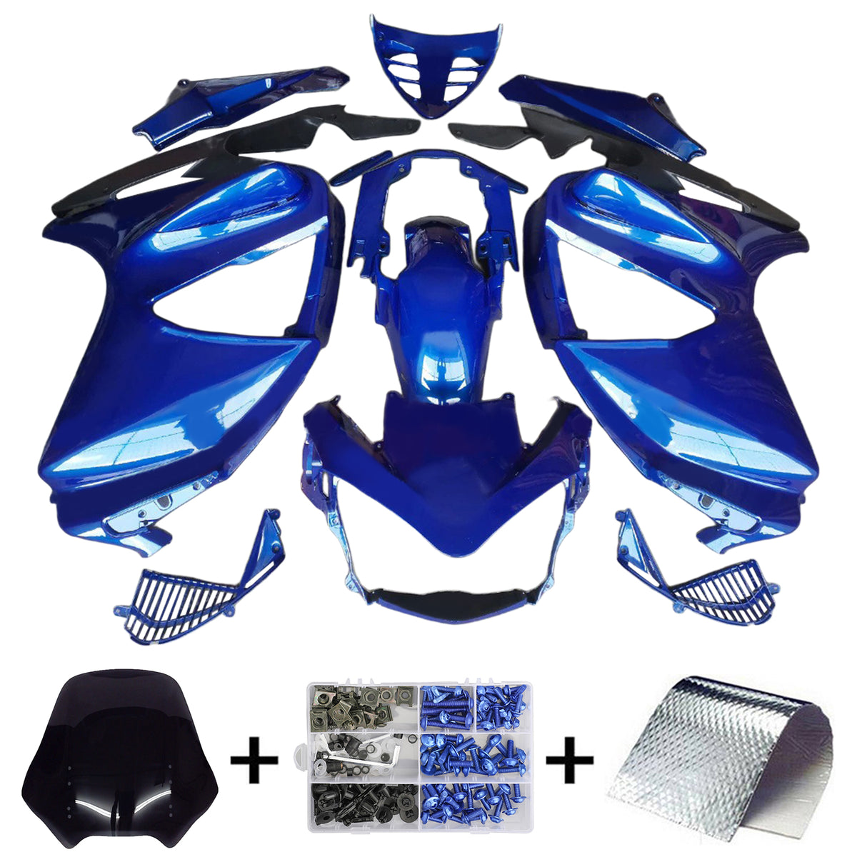 Amotopart Honda ST1300 2002–2016 glänzend blaues Verkleidungsset