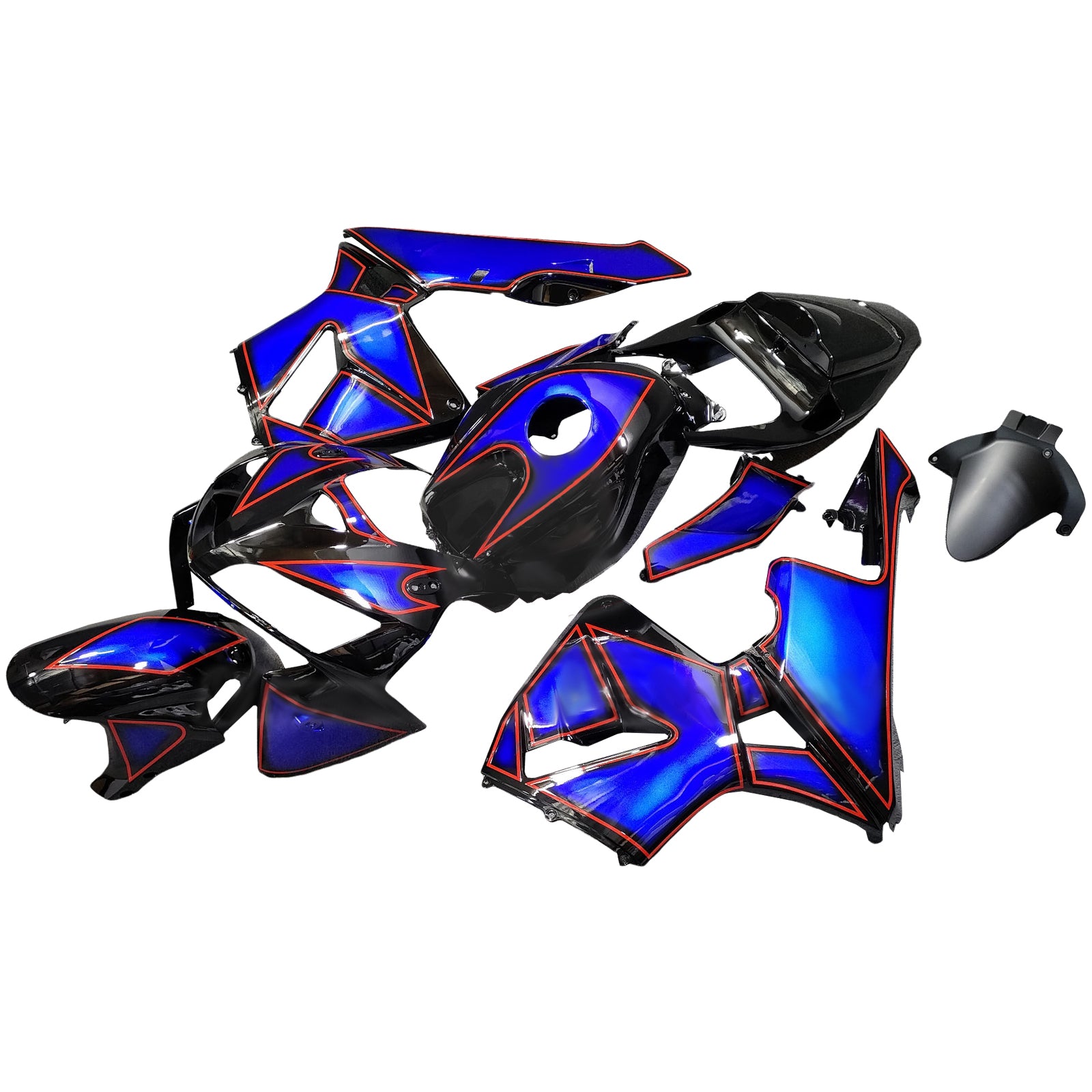 Amotopart 2005-2006 Honda CBR600RR Glossy Blue Black Dehnung Kit