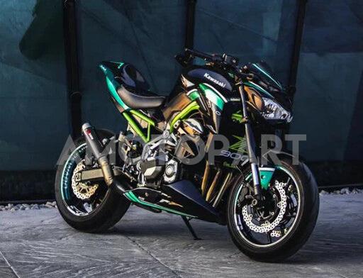 Amotopart 2017-2019 Kawasaki Z900 Black Fairing Kit