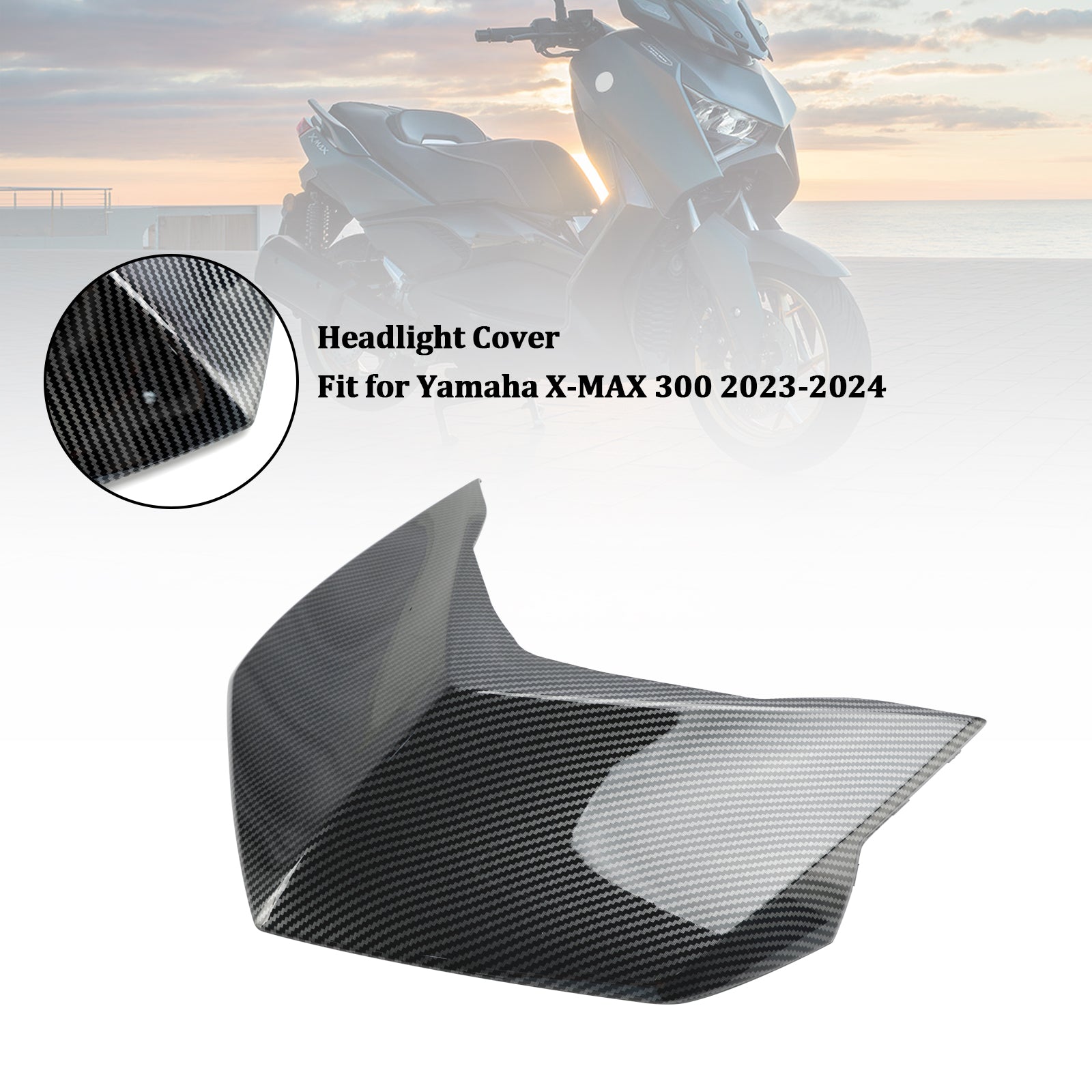 23-24 Yamaha X-MAX XMAX Headlight Nose Cover Fairing Protector