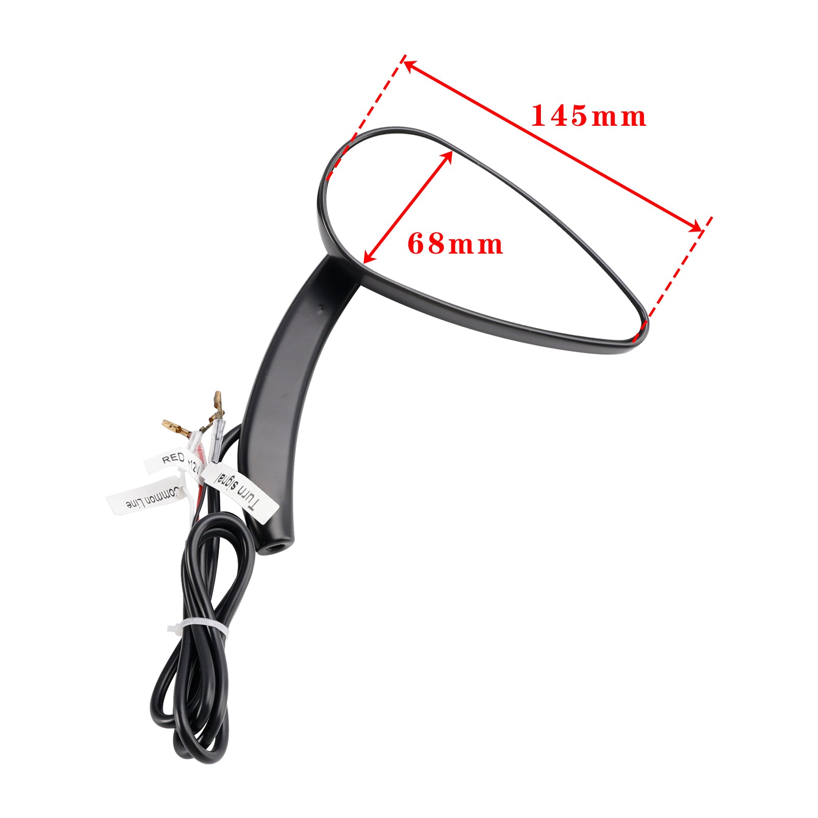 Touring Softail Dyna Rocker Aluminum Black Custom LED Turn Signal Mirrors