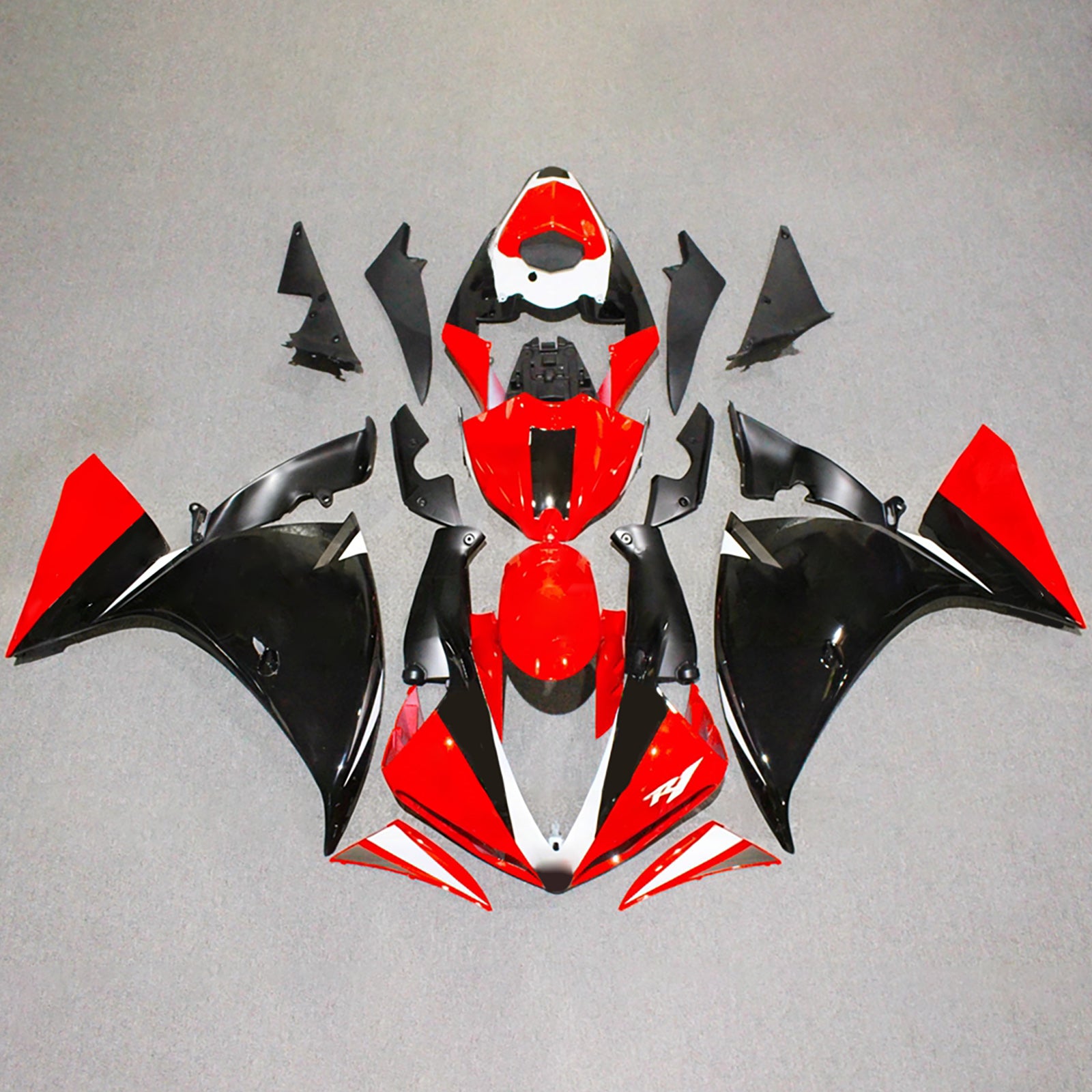 Amotopart 2009-2011 Yamaha YZF-R1 Red/Black Fairing Kit