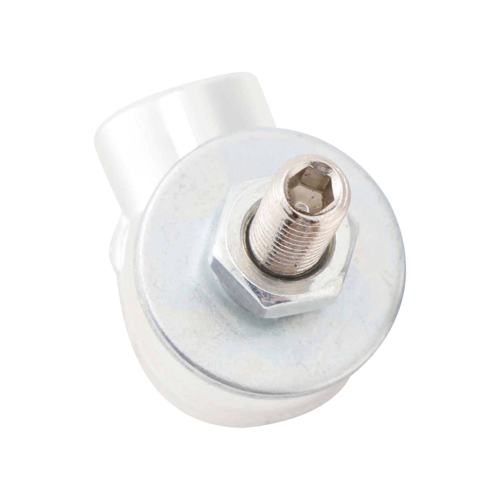 2 Custom SKULL License Plate Bolt Screw Silver Plastic Motorcycle Chopper Bobber