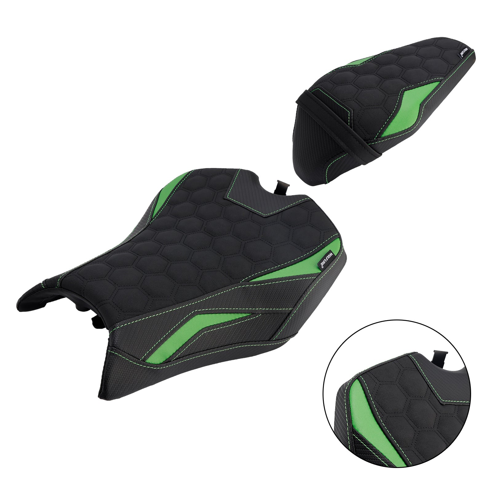 2025 Kawasaki Z900 Zr900-F Front&Rear Raider Passenger Cushion Kit Green2
