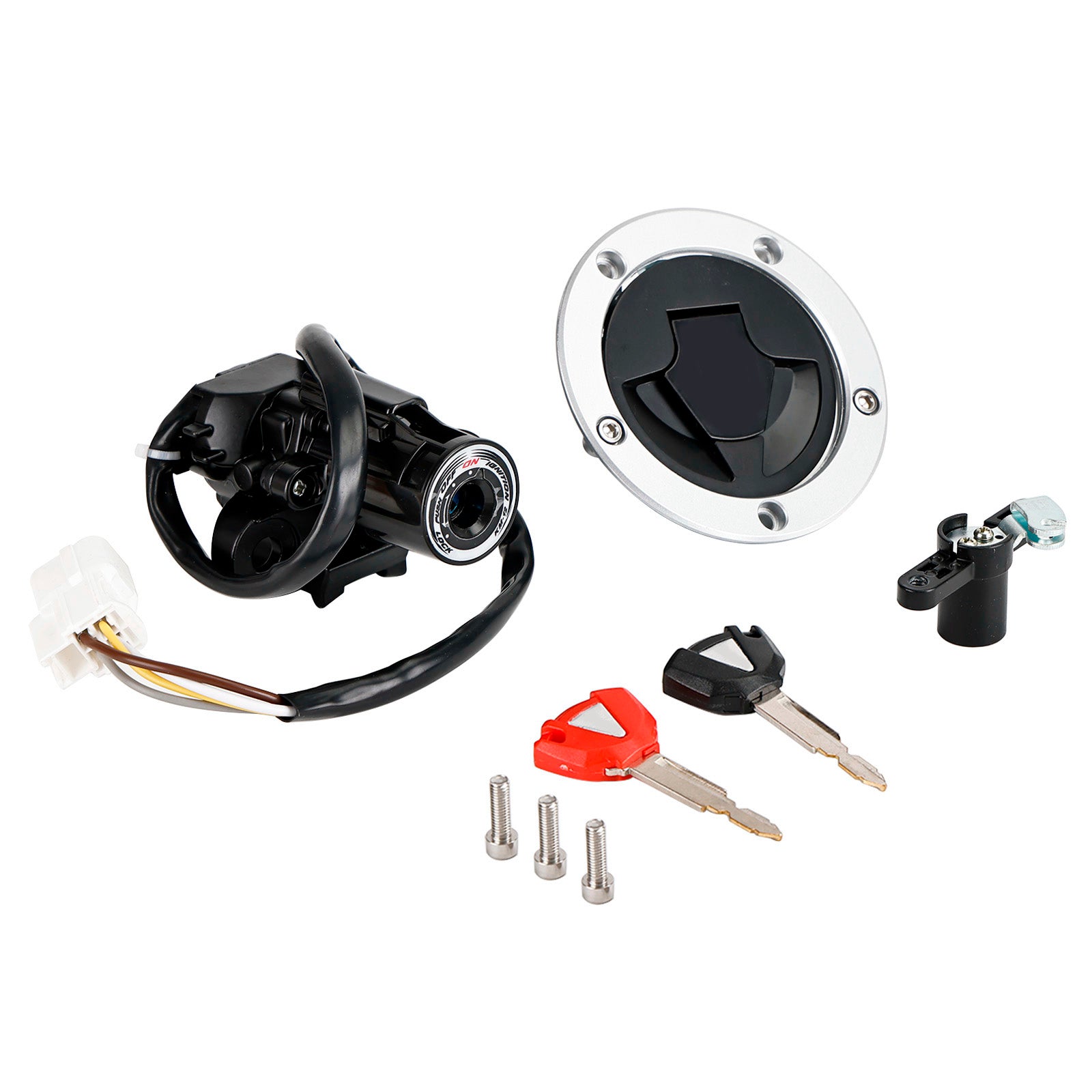 Zündschalter Tankdeckel Sitzschloss-Set für Kawasaki Ninja 650 ER-6F ER-6N 12-16