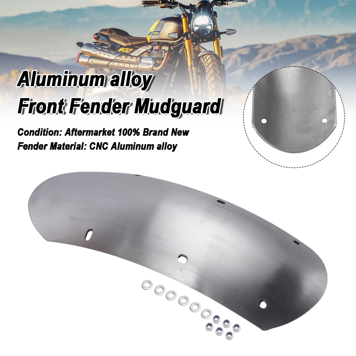 2026-2027 Street Scrambler 900 Aluminum alloy Front Mudguard