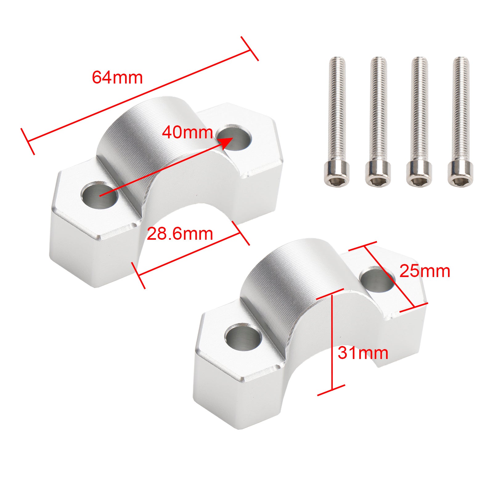 LENKERKLEMME RISE UP RISER H=25mm FÜR BMW F850GS F 850 ​​GS ADV 2018-2023