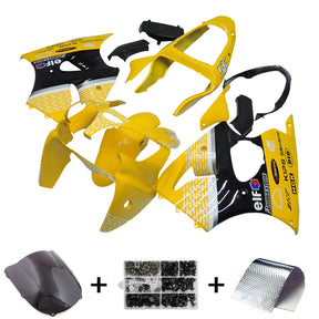 Amotopart 1998-1999 Kawasaki ZX6R Black Yellow Fairing Kit