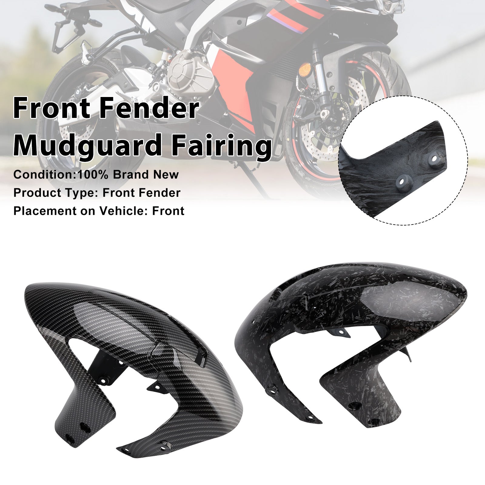 2024-2025 Aprilia RS457 RS 457 Front Fender Mudguard Fairing