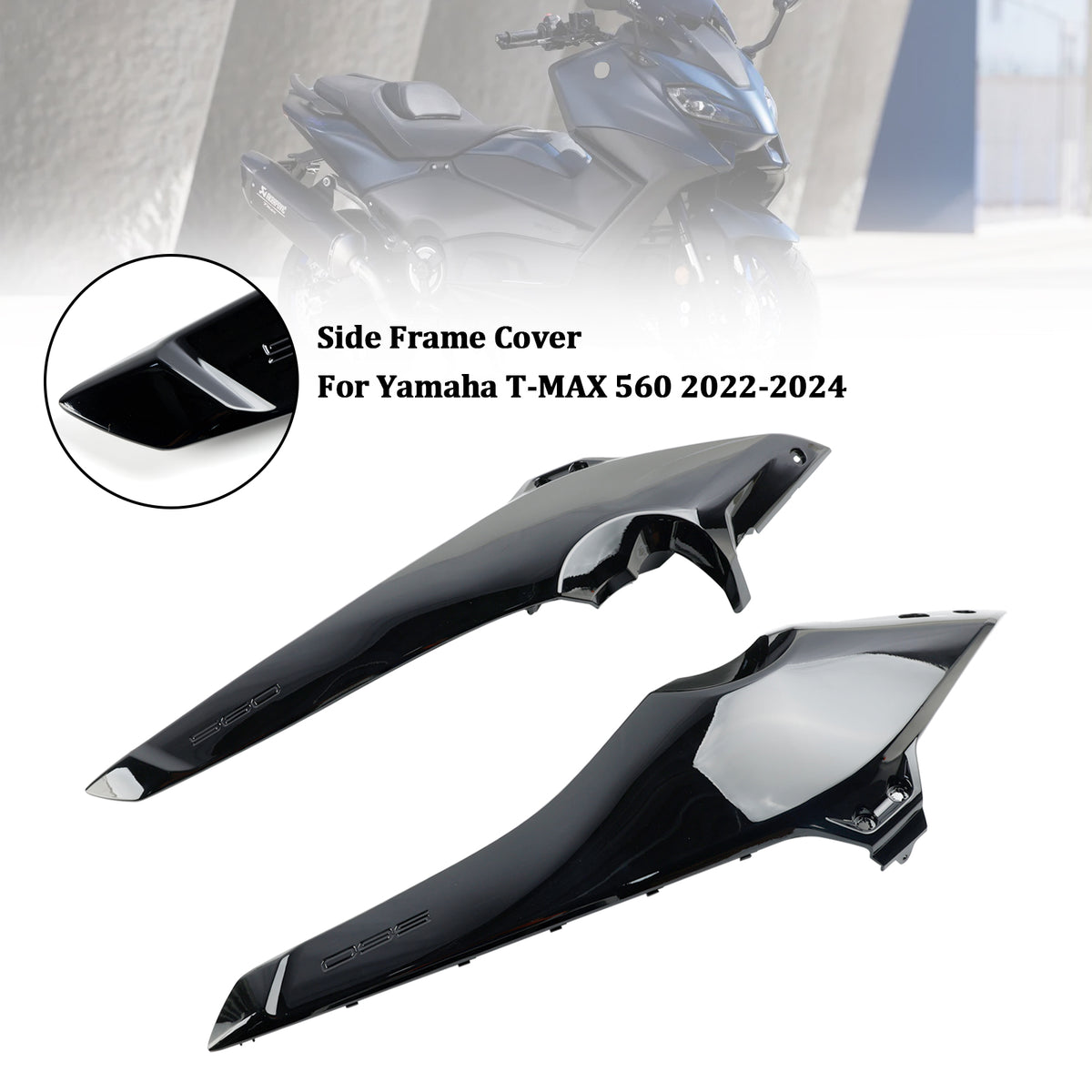 2022-2024 Yamaha T-MAX 560 Panneaux de couverture de cadre latéral Capots de carénage