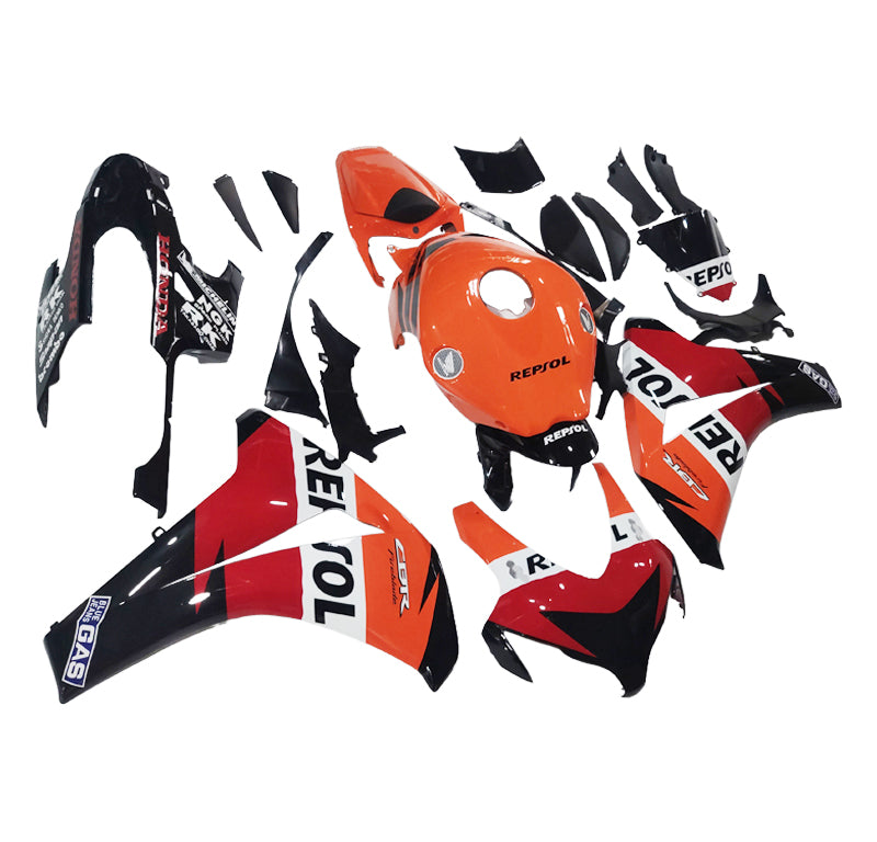 Amotopart 2008-2011 Honda CBR1000RR Orange Black Fairing Kit