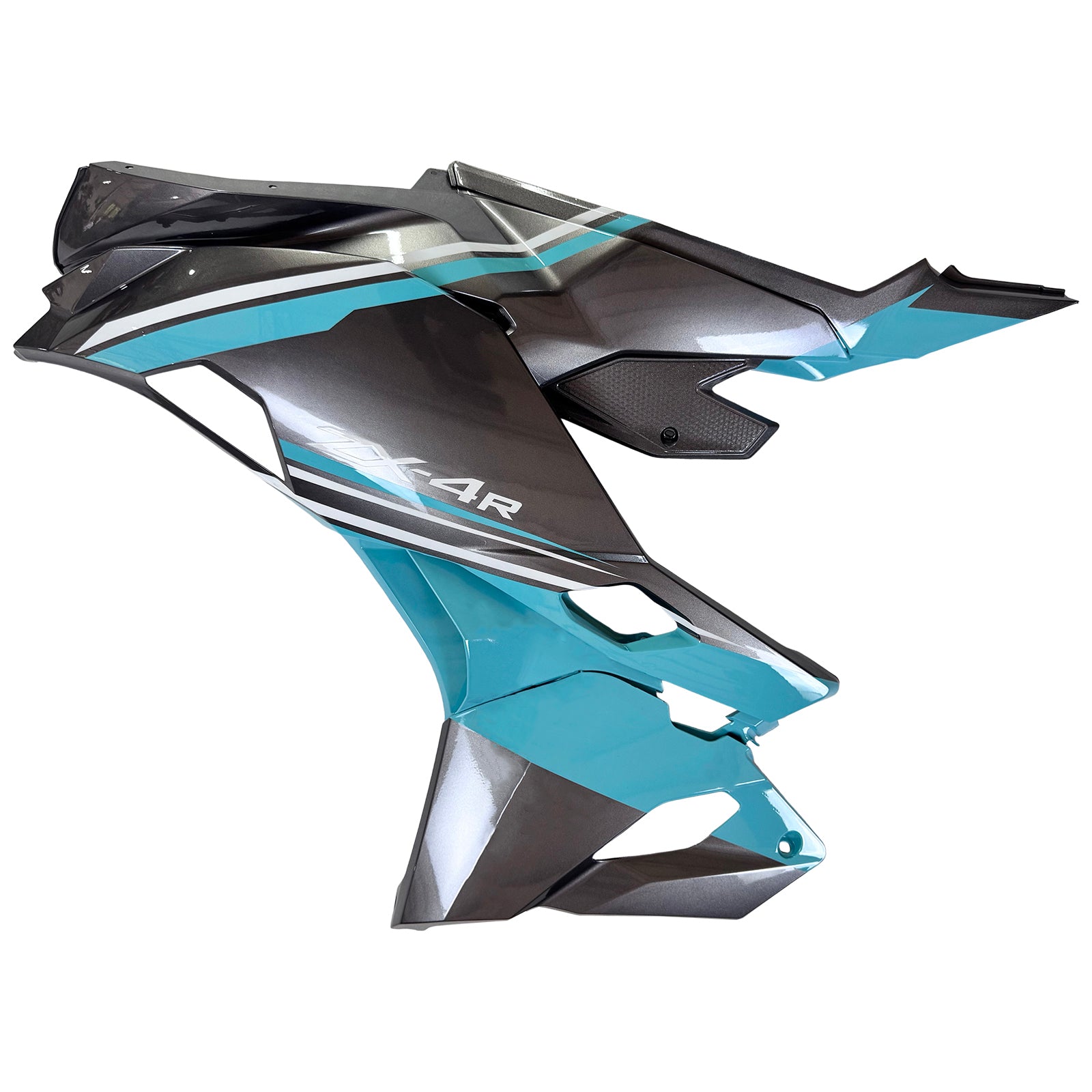 Amotopart 2019-2026 Kawasaki ZX-4R ZX-4RR ZX-25R Silver Blue Fairing Kit