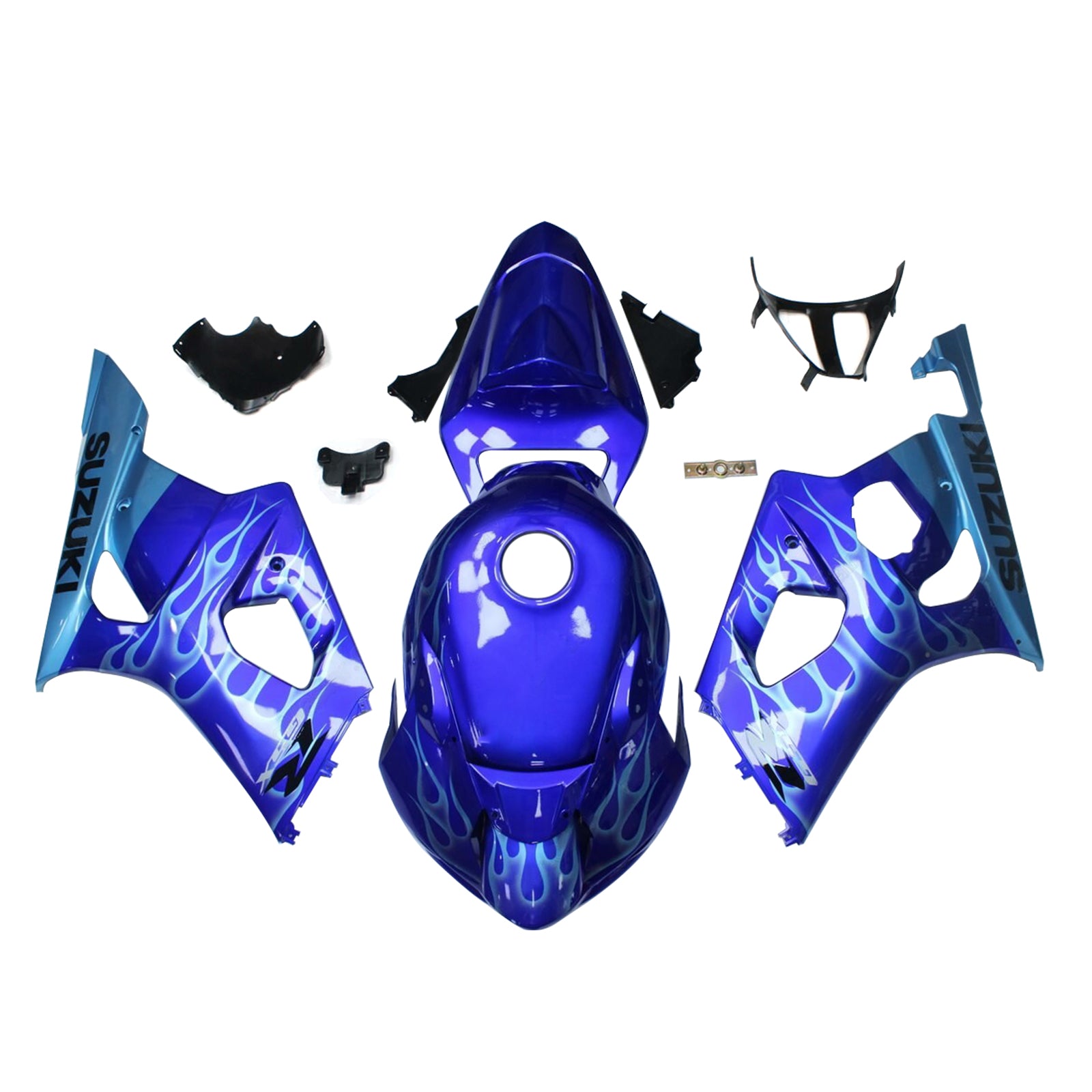 Amotopart 2003-2004 K3 GSXR1000 Suzuki Light&Dark Blue Fairing Kit