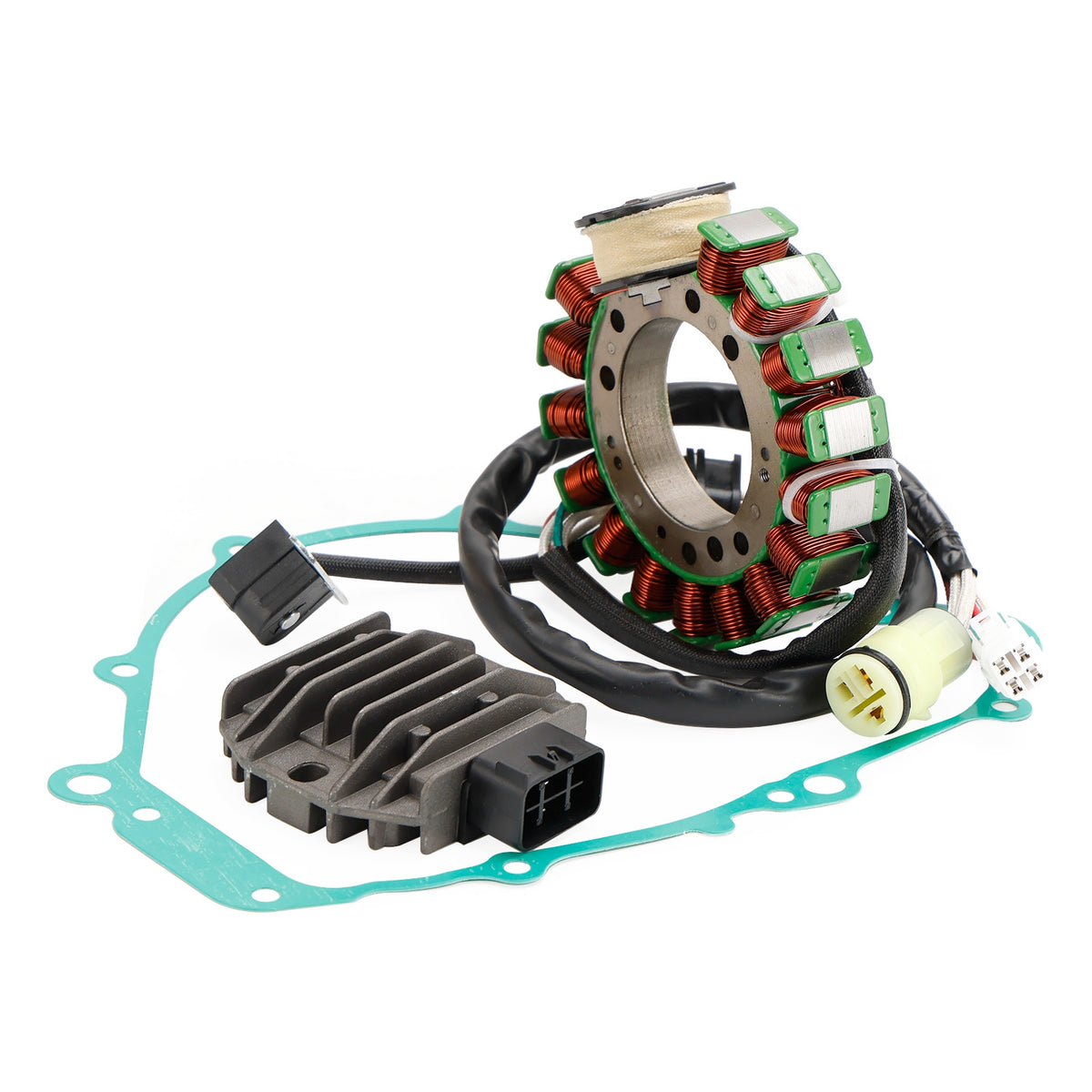 Generatore statore + raddrizzatore di tensione + guarnizione per Yamaha 99-01 Grizzly YFM 600F