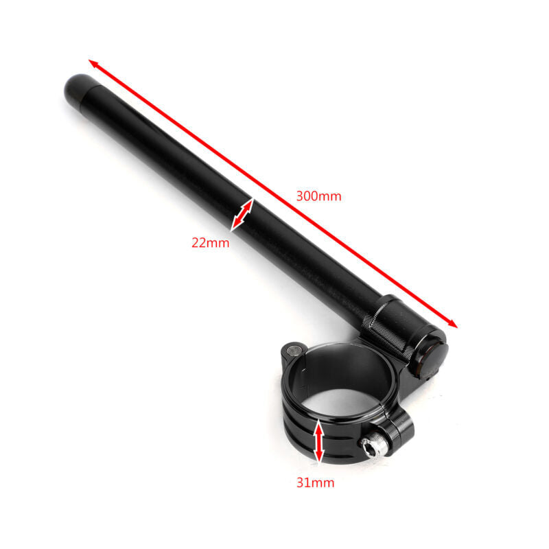 Bar Handle Universal T3 Clip Adjustable On 7/8" Racing Racer Bk Cafe 50MM Fork
