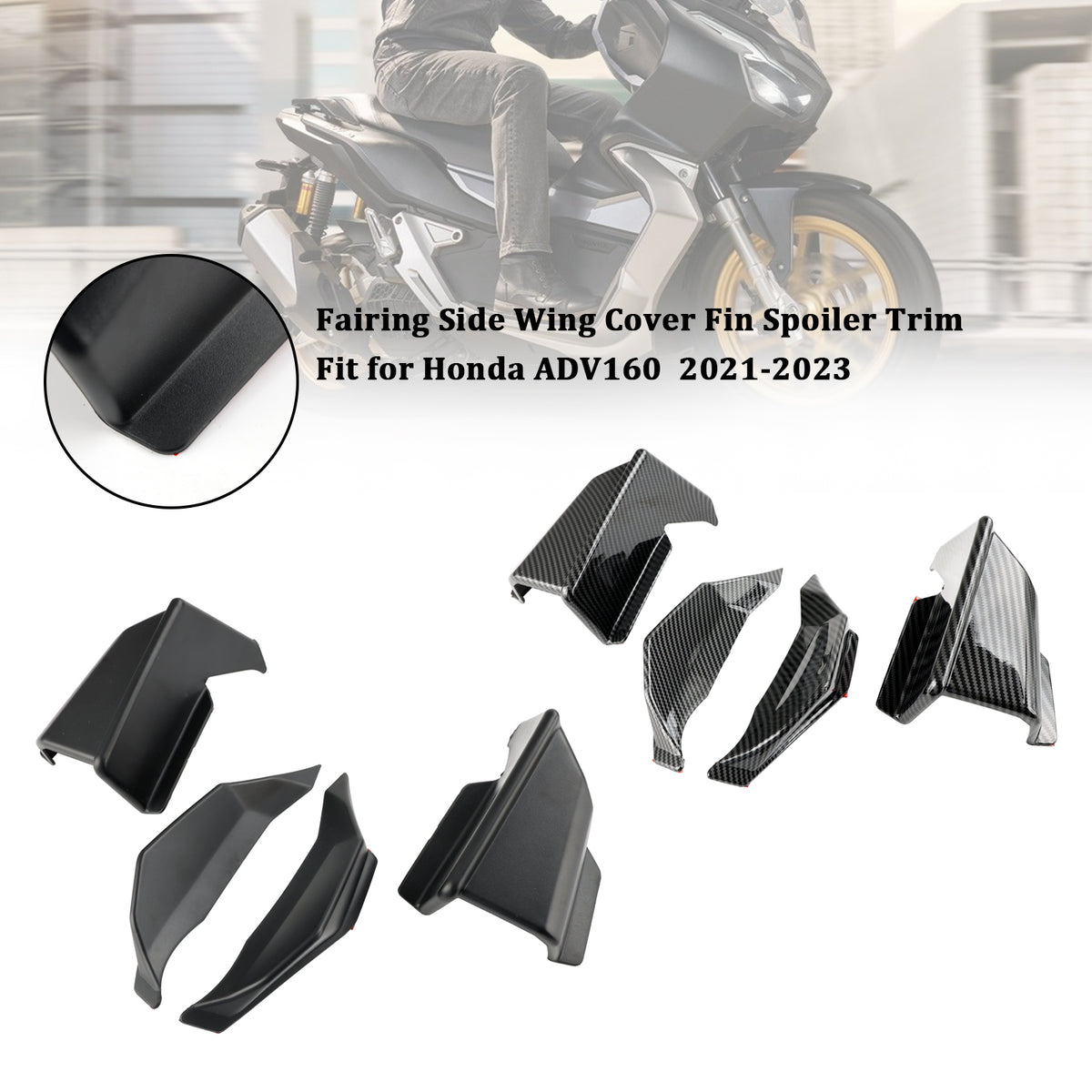 Fairing Side Wing Cover Fin Spoiler Trim For Honda ADV 160 2021-2023