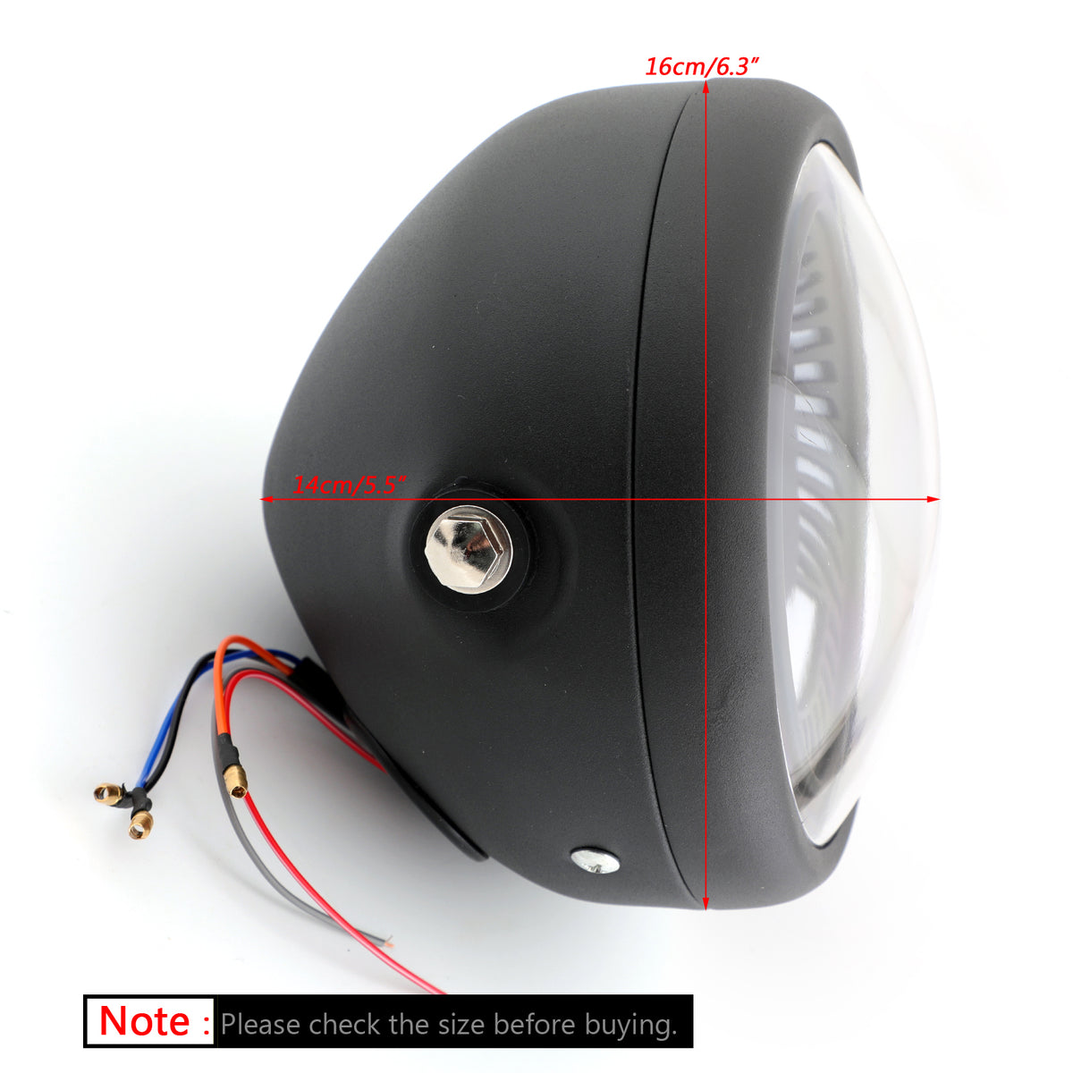 6.5 inch Cafe Racer Bobber Custom Chopper LED Headlight White Light Projector