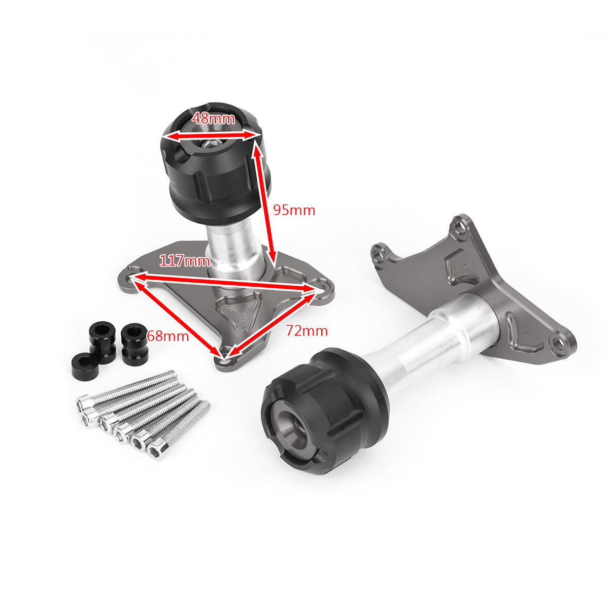 13-2019 Honda MSX125 SF Grom CNC GY-Titan Motorrad Rahmenschieber Anti Crash