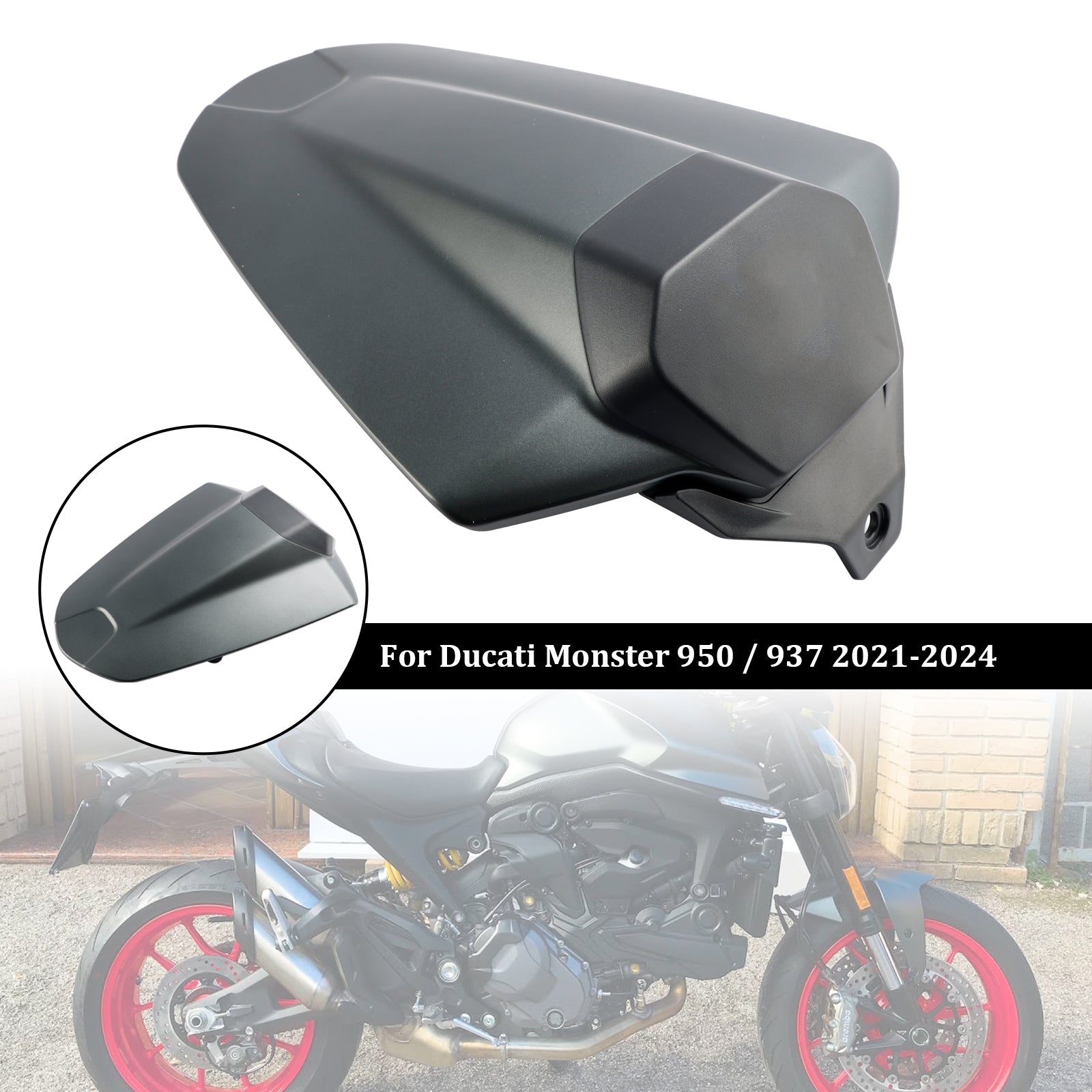 21-24 Ducati Monster 950 937 Housse de siège arrière Capot de carénage