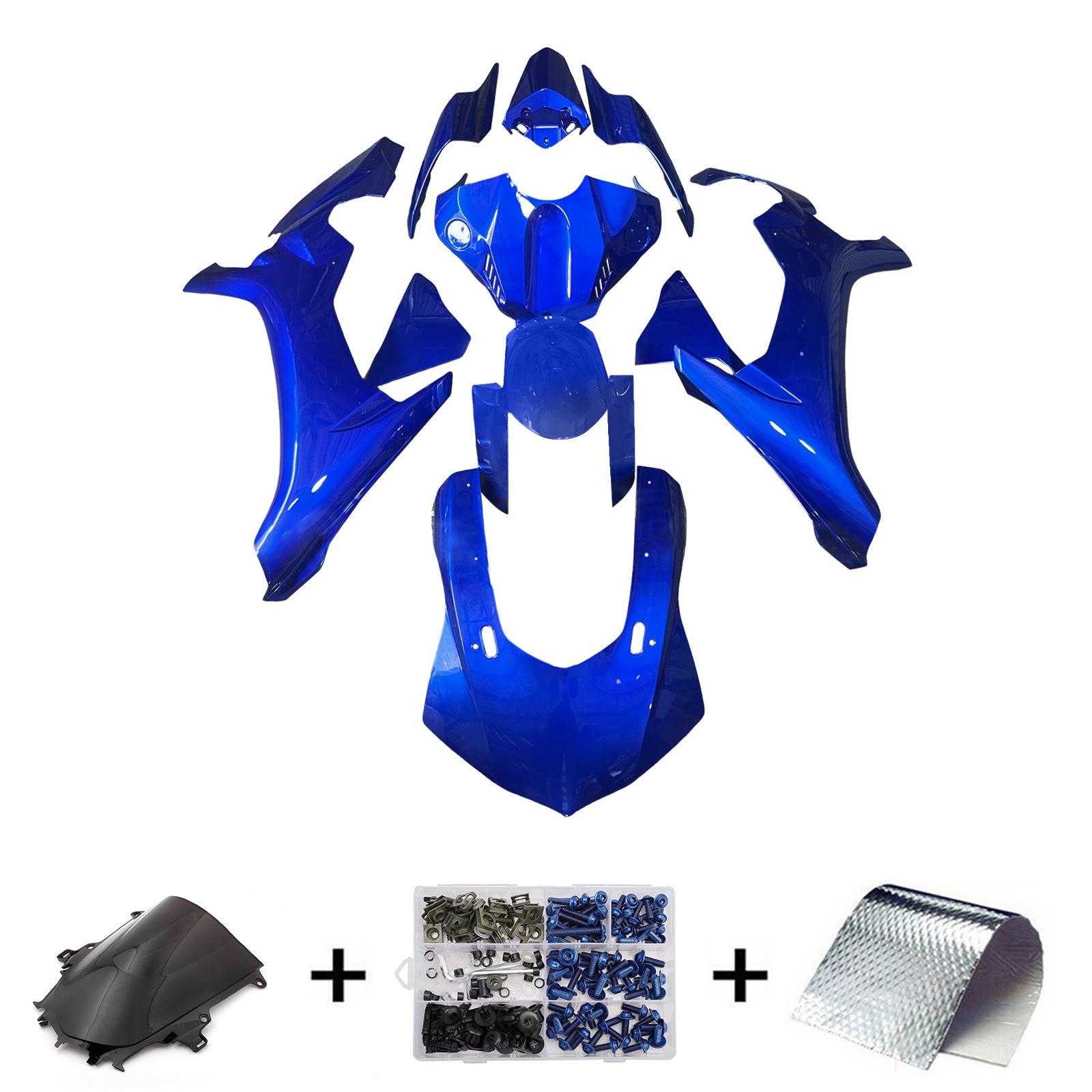 Amotopart 2015-2019 Yamaha  YZF-R1 Blue Fairing Kit