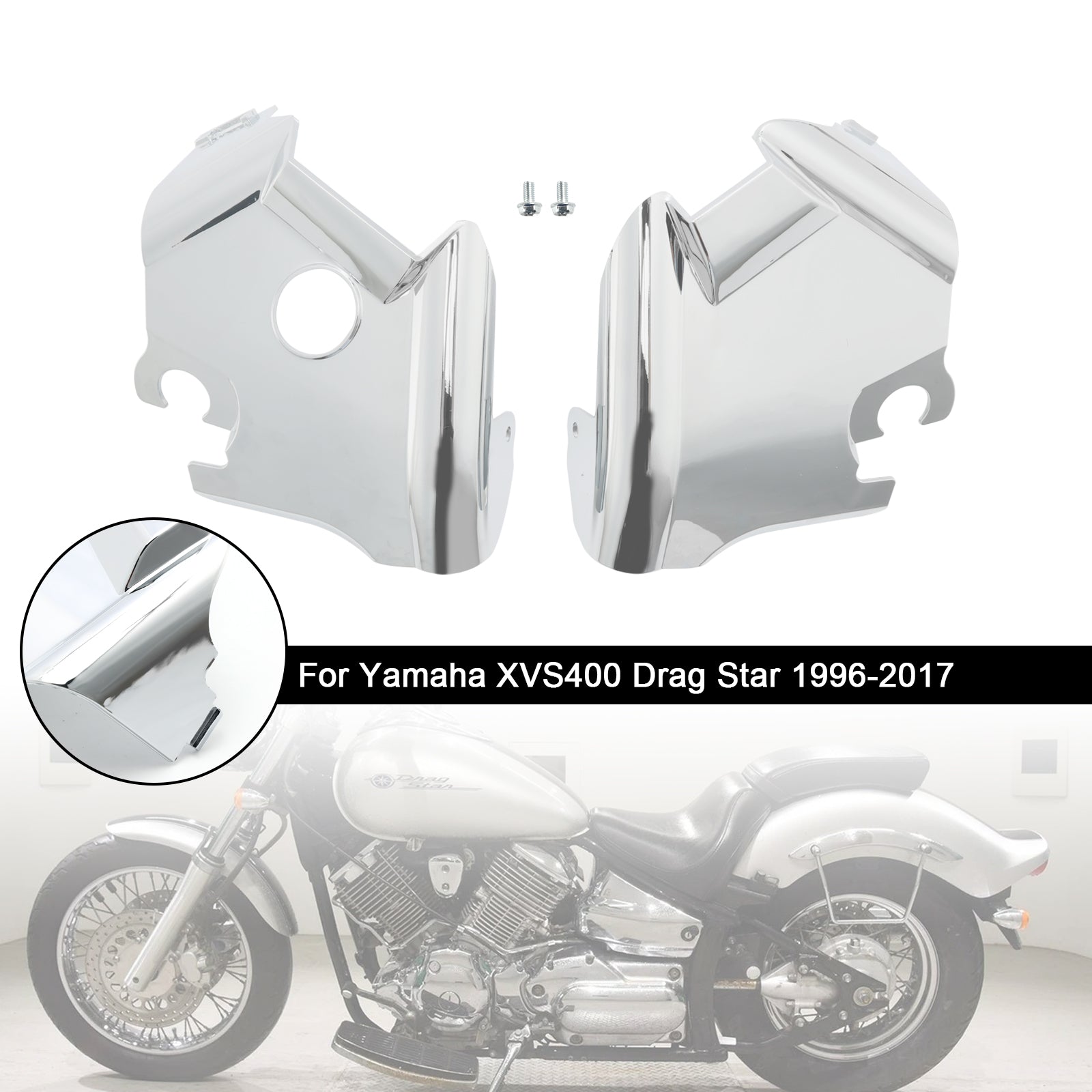 97-03 YAMAHA XVS400 XVS650 Drag Star V-Star 650 gaffel Nackskydd