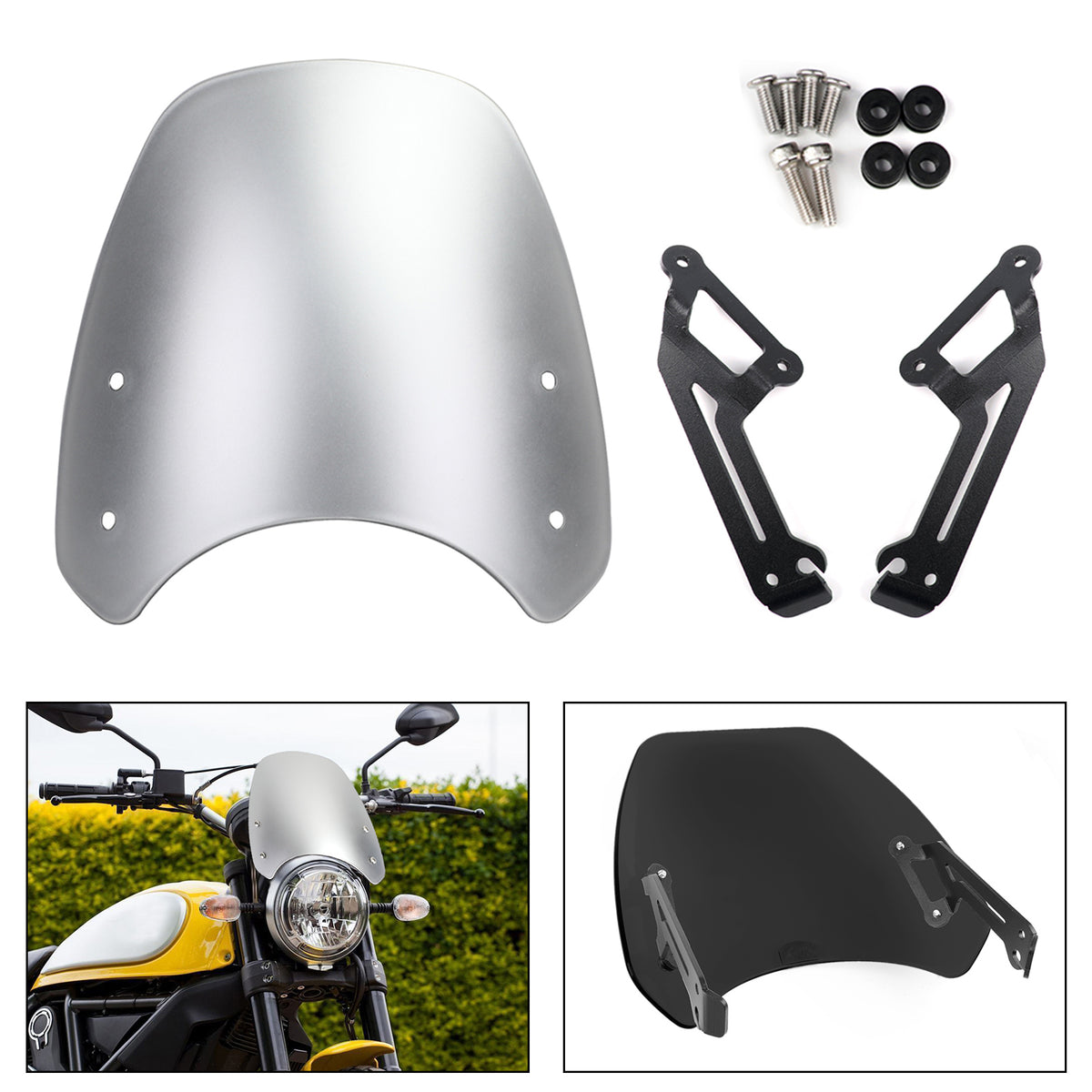15-2018 Ducati Scrambler Windshield Windscreen Wind Defector protection