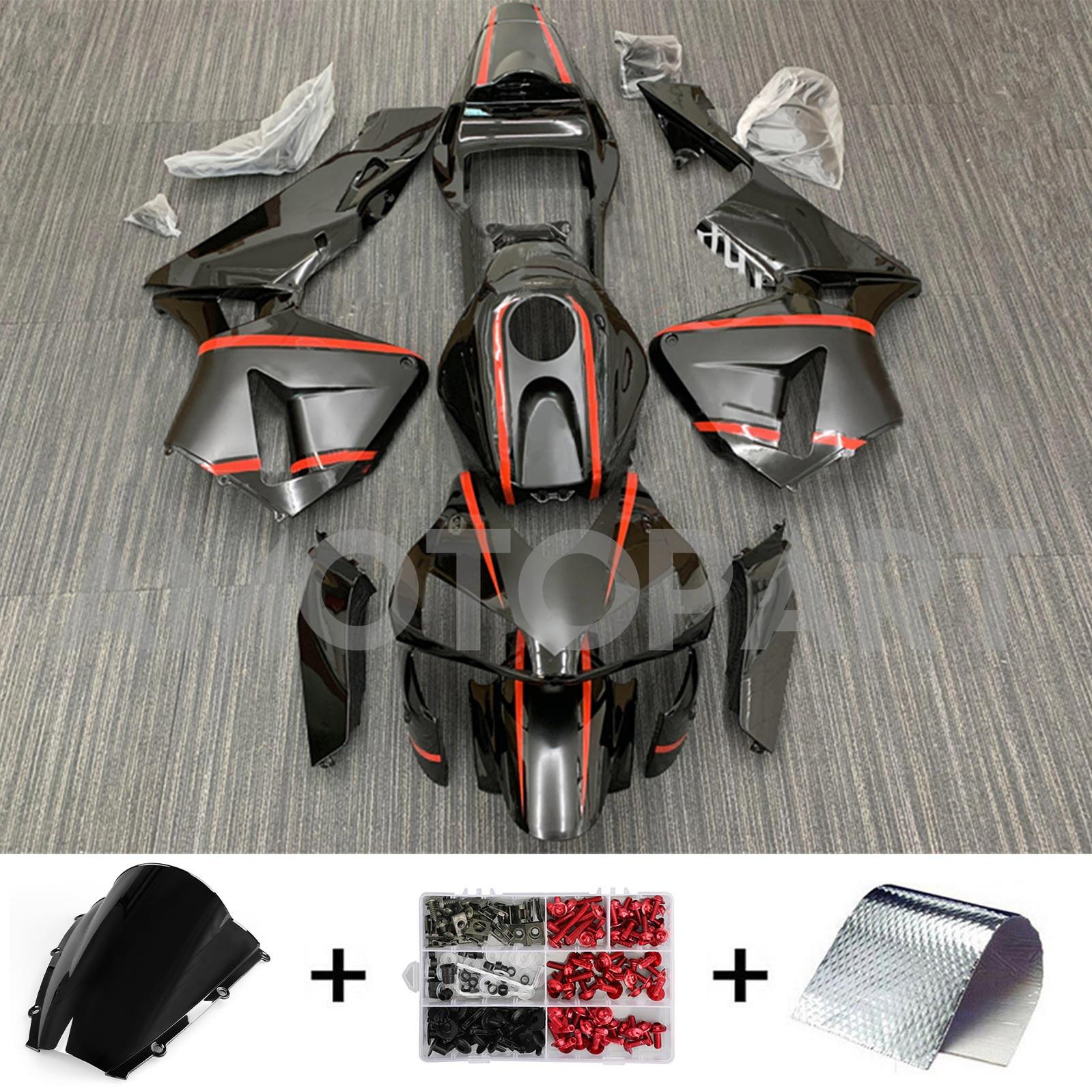 Amotopart 2003-2004 Honda CBR600RR Black Orange Fairing Kit