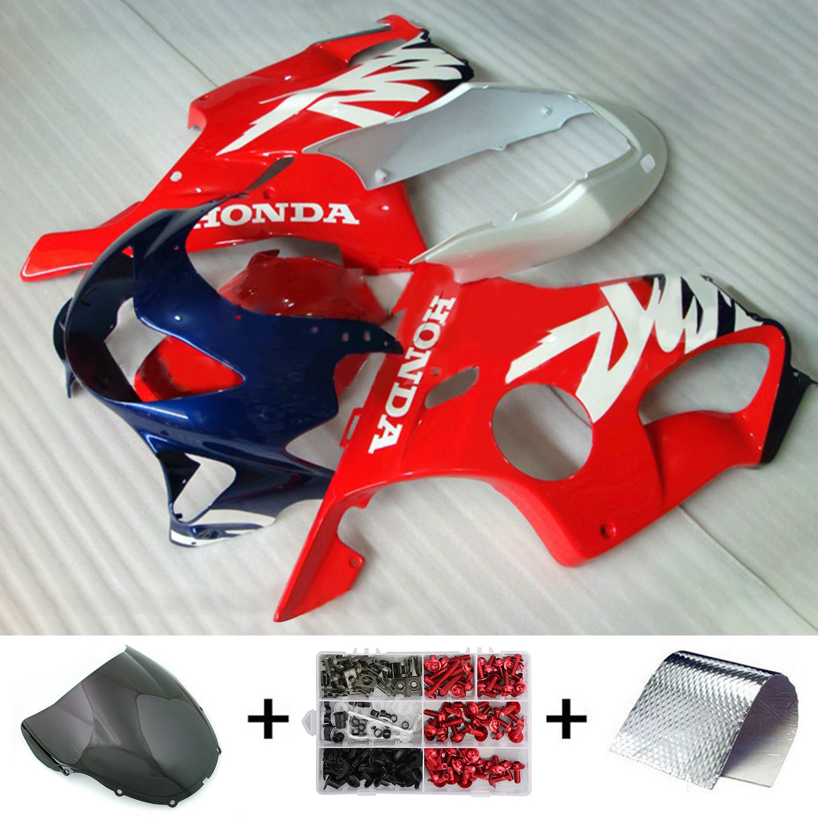 Amotopart 1999–2000 CBR600 F4 Honda Red&amp;Blue Style3 Verkleidungsset