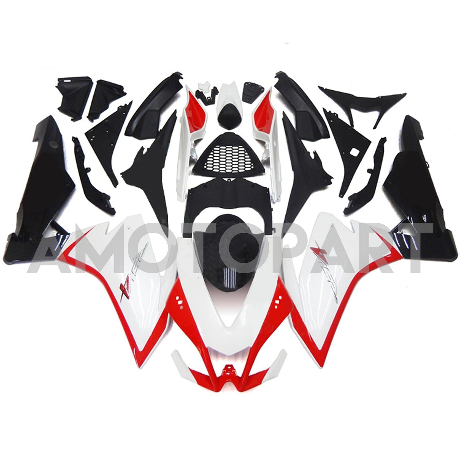 Amotopart 2009-2015 RSV4 1000 Aprilia White&Red Style1 Fairing Kit
