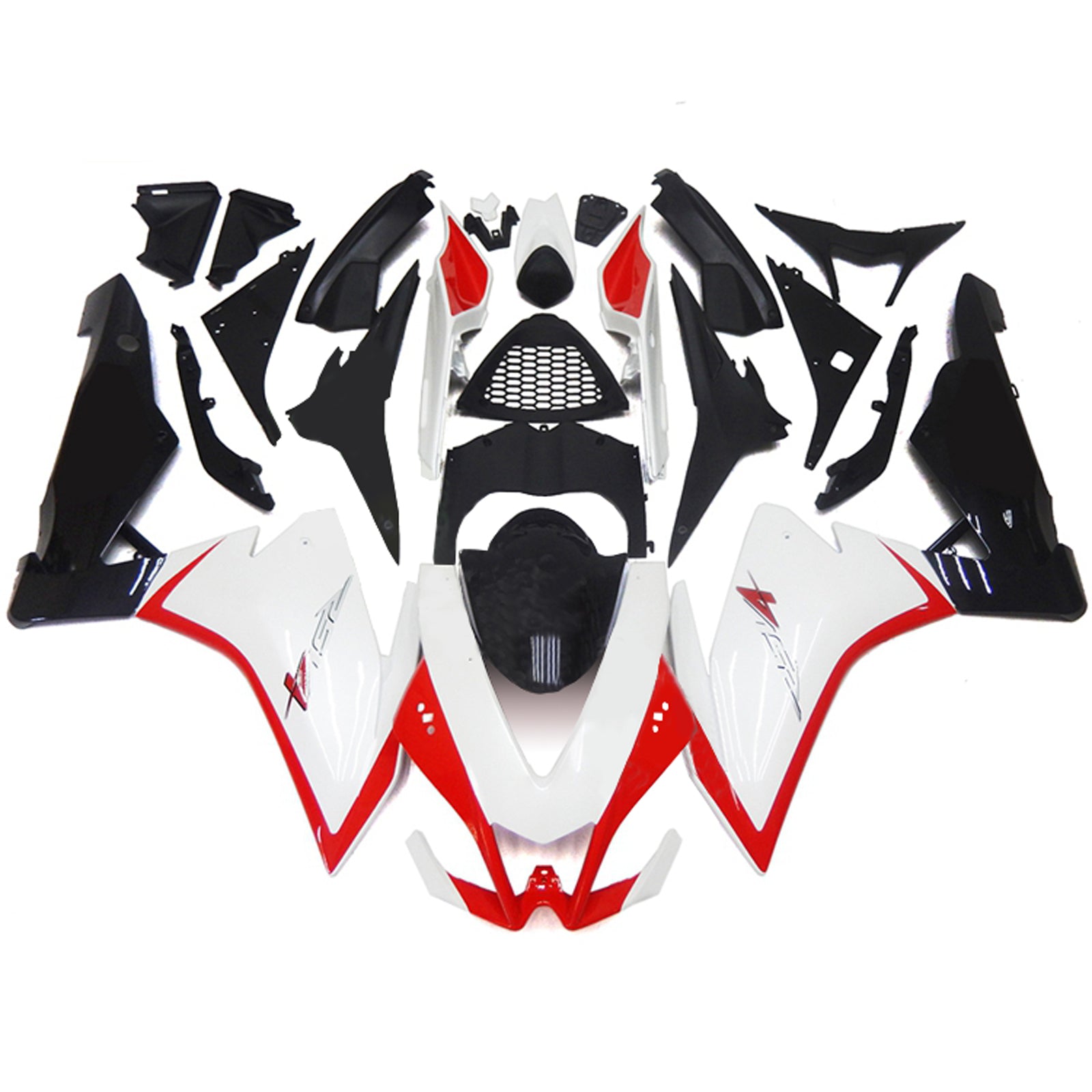 Amotopart 2009-2015 RSV4 1000 Aprilia White&amp;Red Style1 Kit carena