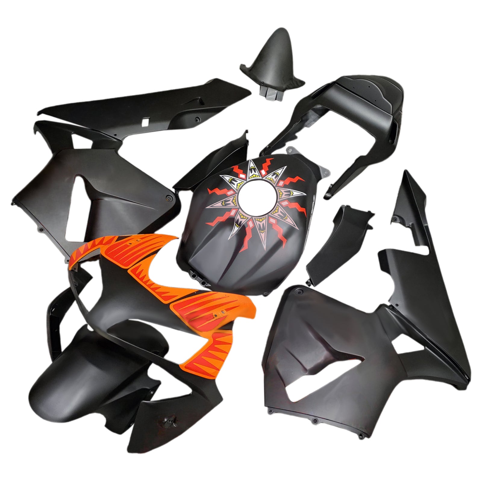 Amotopart 2003-2004 Honda CBR600RR  Matte Black Fairing Kit