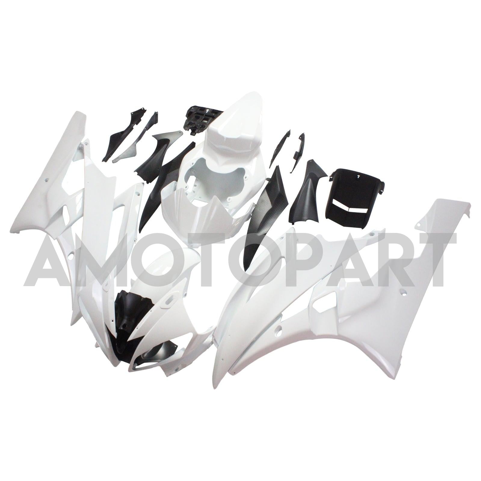 Amotopart 2006-2007 YZF 600 R6 Yamaha White Fairing Kit