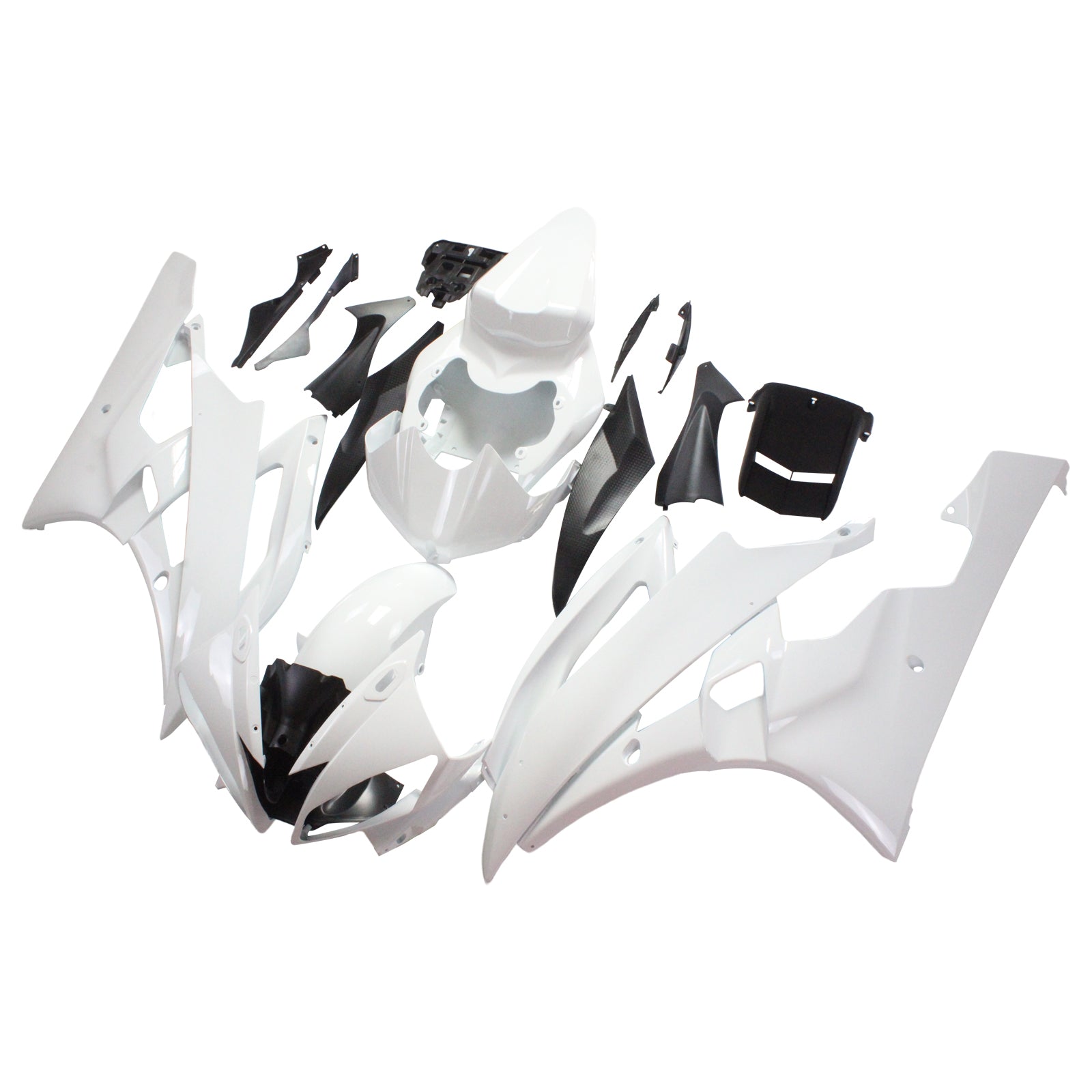 Amotopart 2006-2007 YZF 600 R6 Yamaha White Fairing Kit