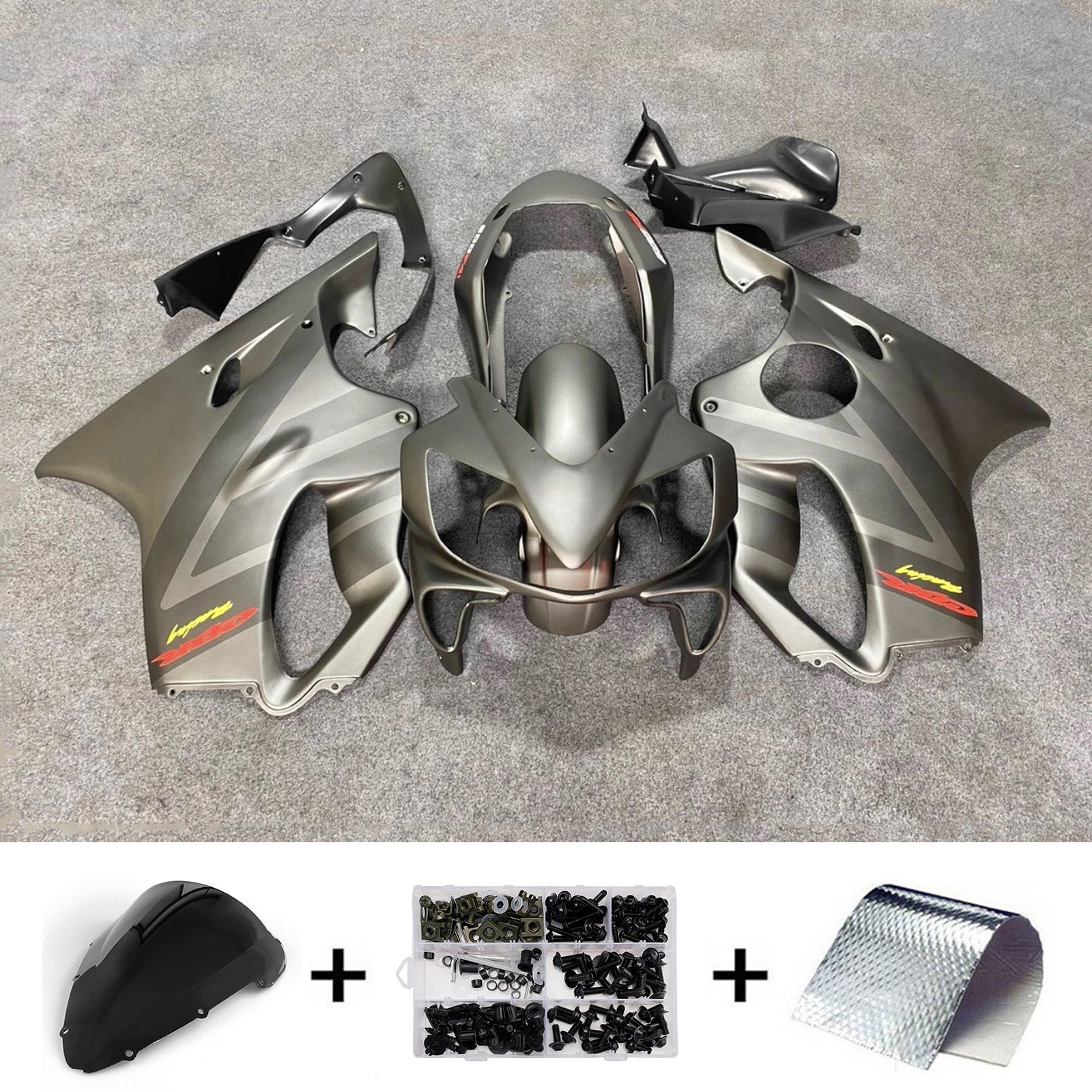 Amotopart 2004-2007 Honda CBR600 F4i Silver Fairing Kit