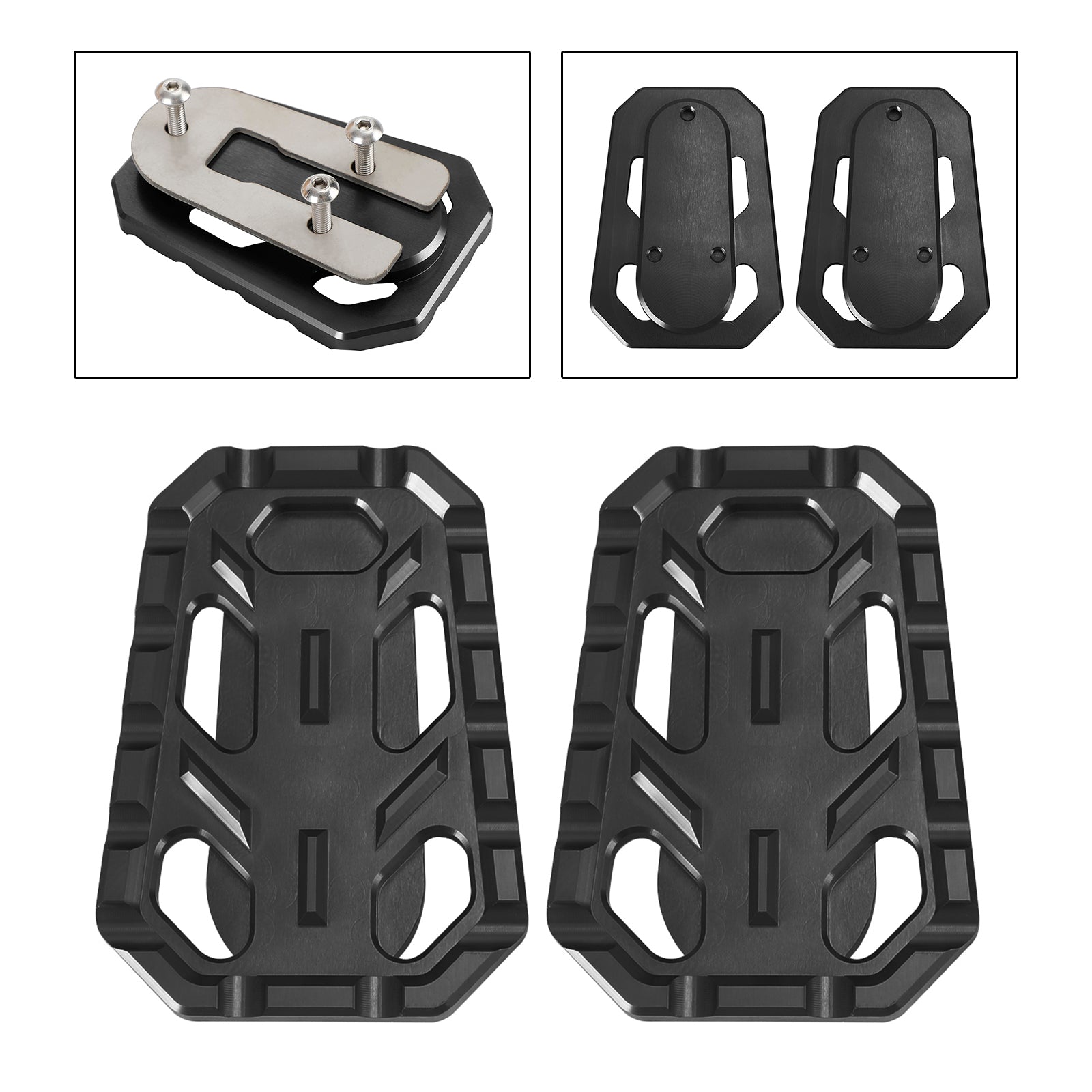 Cnc repose-pieds repose-pieds couvre pédale de pilote adapté pour TR Scrambler 1200 Tiger argent