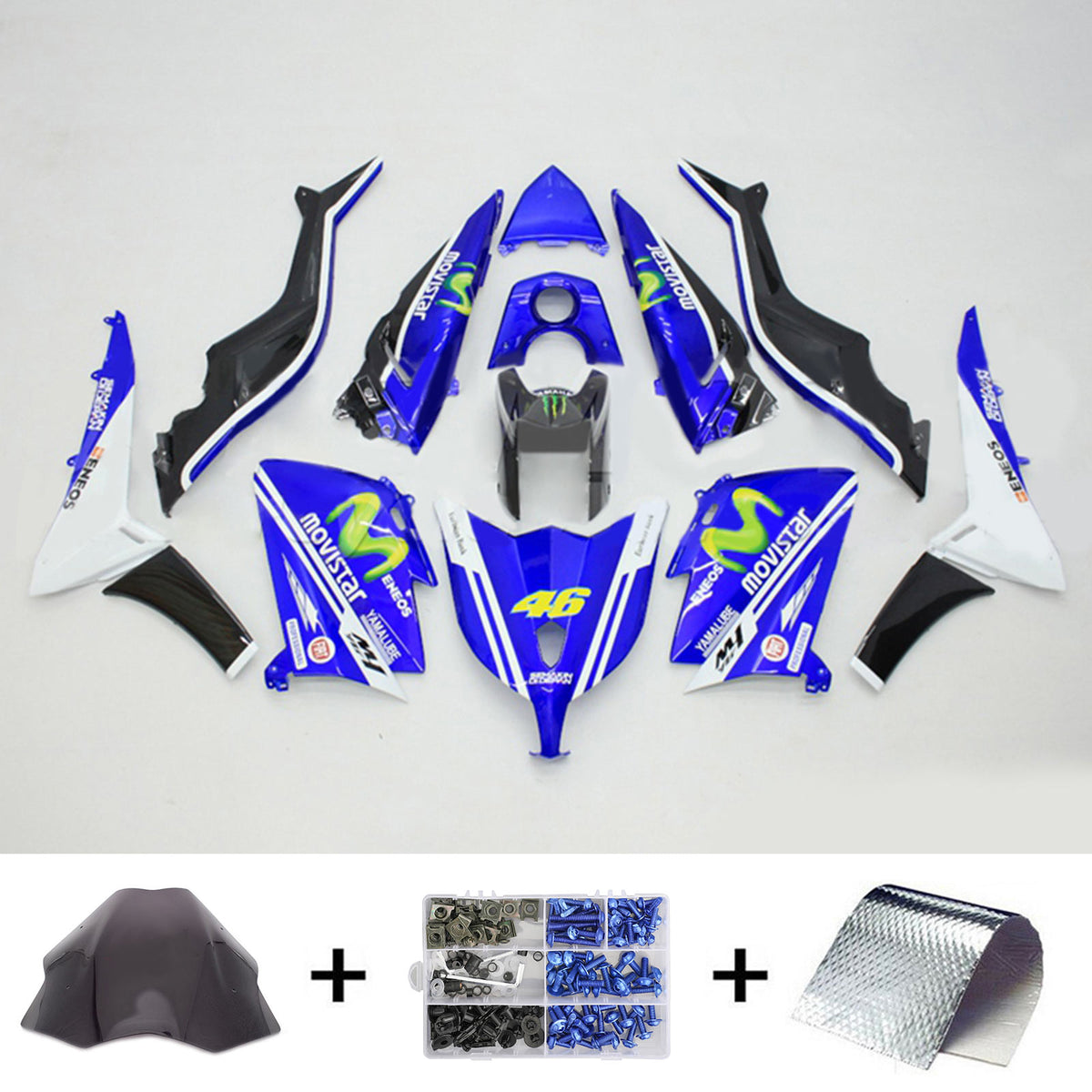 Amotopart 2012-2014 T-Max TMAX530 Yamaha Kit carena blu e verde