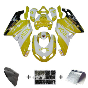 Amotopart Ducati 999 749 2005 2006 Yellow&White Brand Fairing Kit