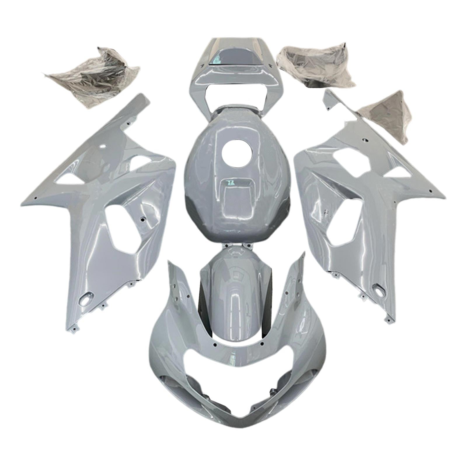 Amotopart Suzuki 01-03 GSXR600 y 00-03 GSXR750 Kit de carenado gris