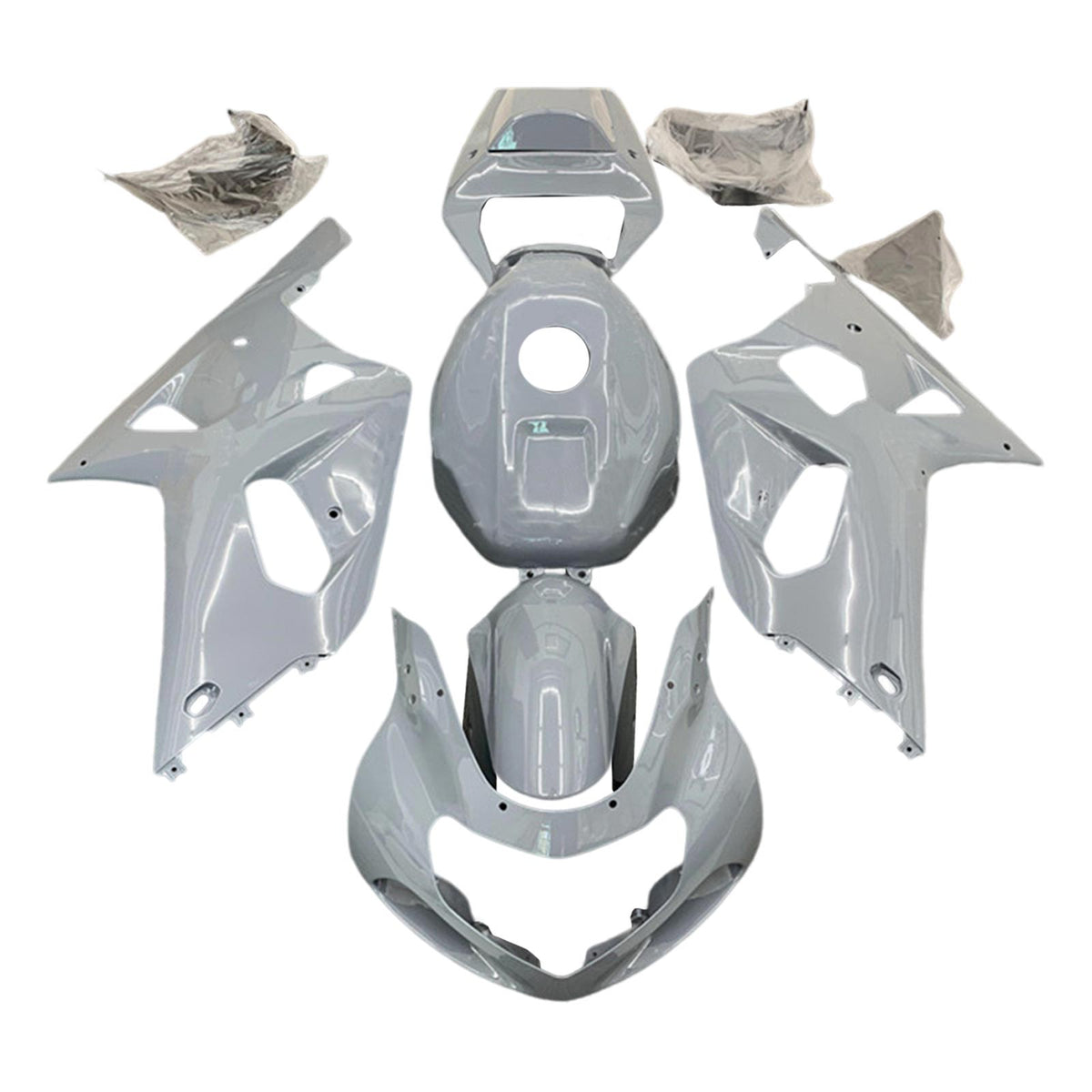 Kit de carénage gris Amotopart Suzuki 01-03 GSXR600 & 00-03 GSXR750