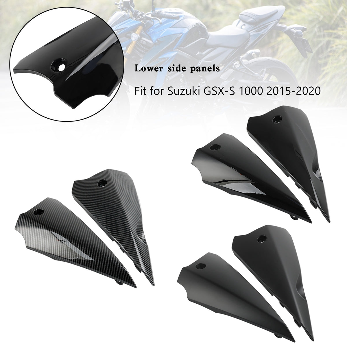 Pannelli superiori della carenatura laterale inferiore per Suzuki GSX-S 1000 2015-2020