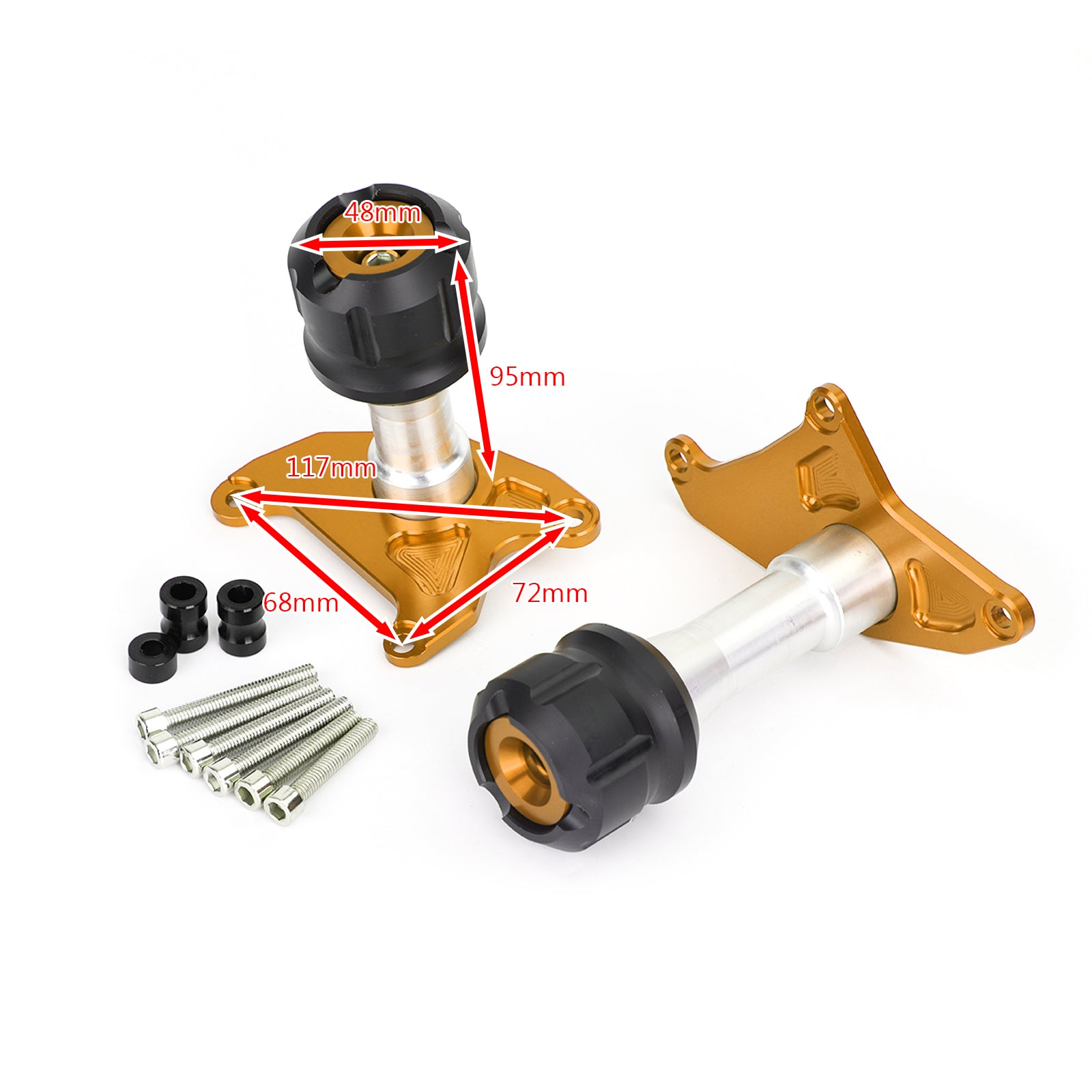 2013-2020 Honda MSX125 SF Grom CNC Motorradrahmen Slider Anti Crash Gold