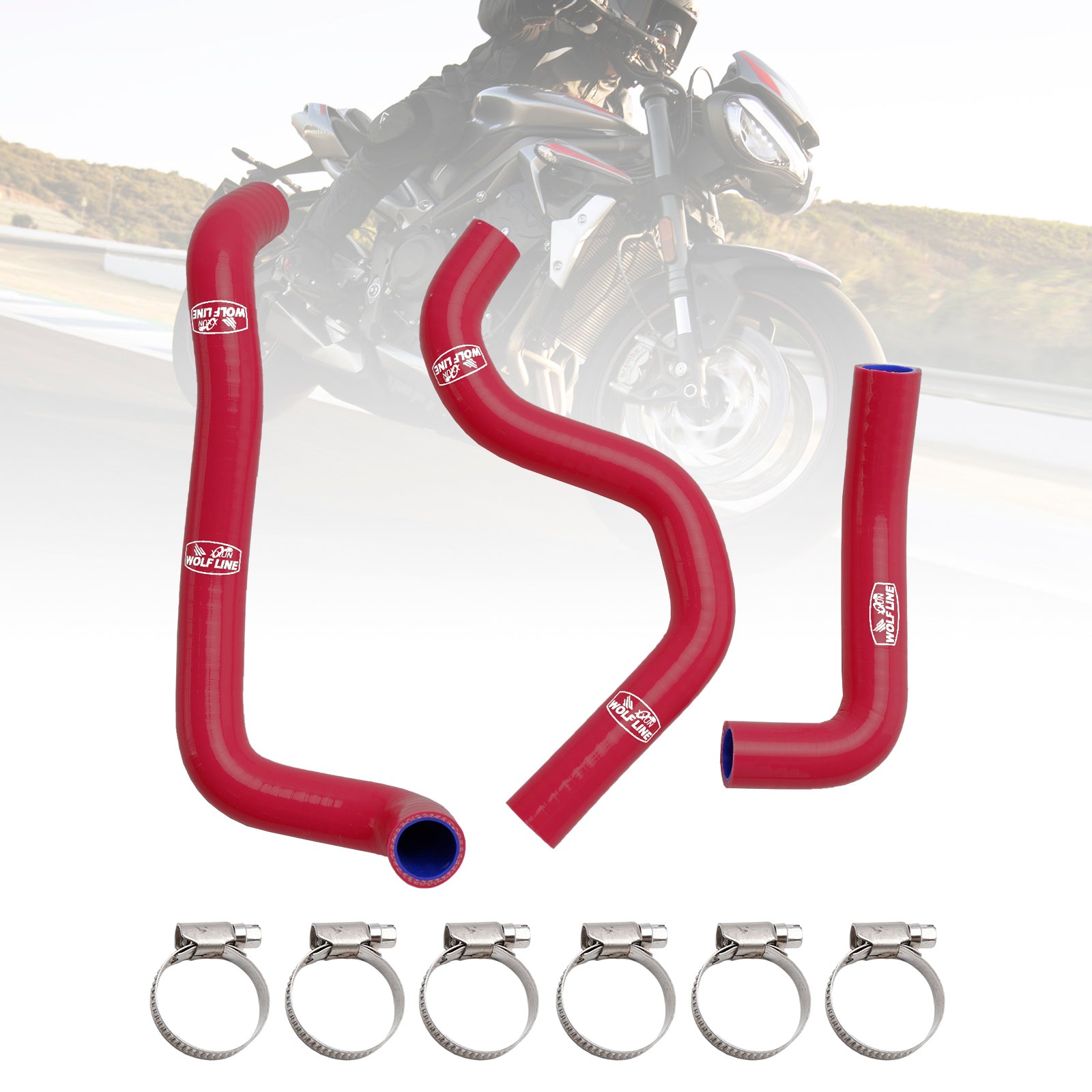 20-22 Street Triple 765 R RS Silicone Radiator Coolant Hose Kit