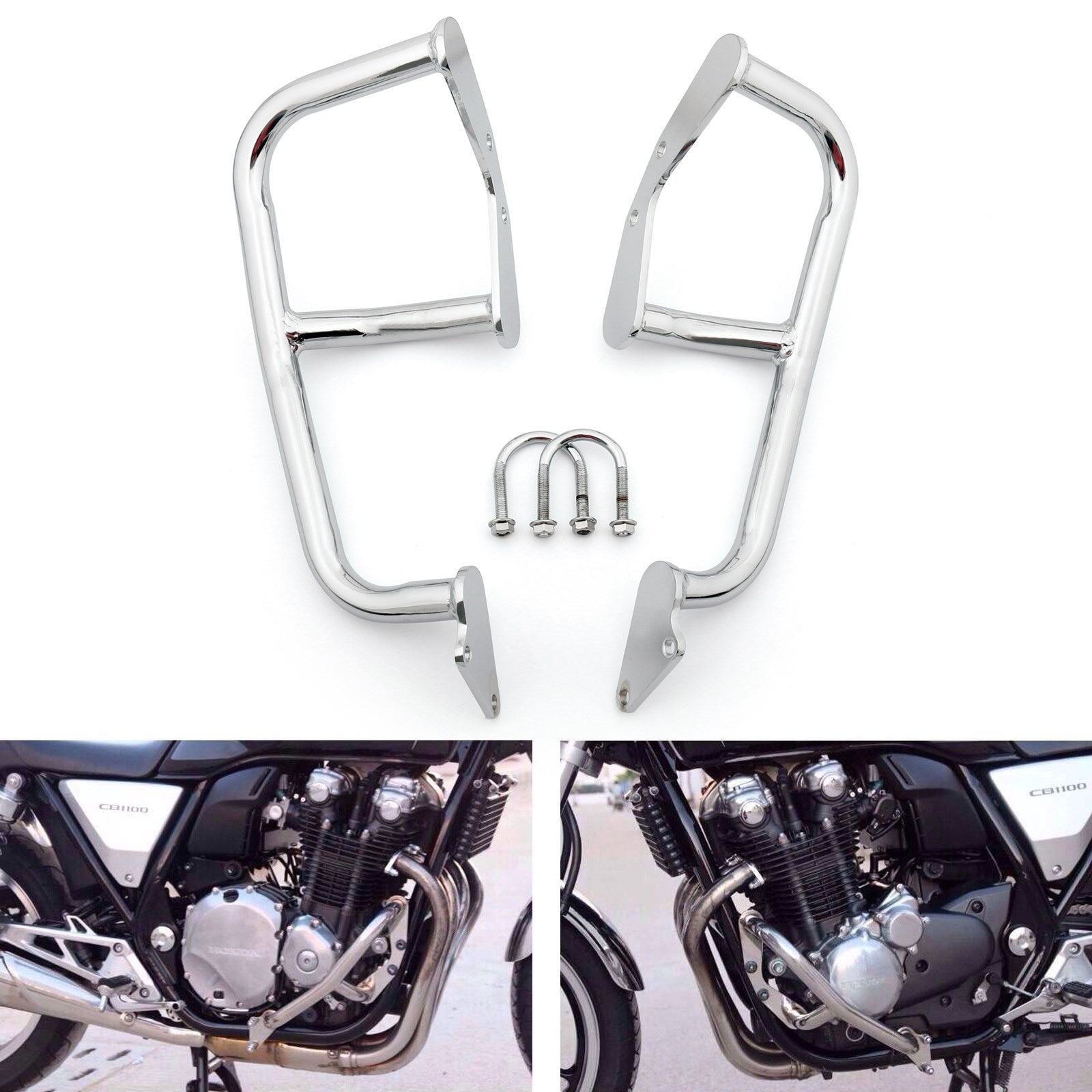 2010-2016 Honda Cb1100 Highway Engine Guard Crash Bar Silver