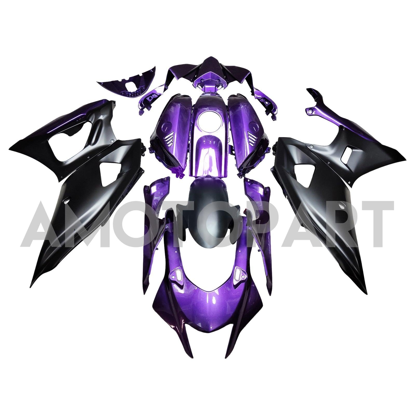 Amotopart 2021-2025 Yamaha YZF-R7 Purple Black Fairing Kit