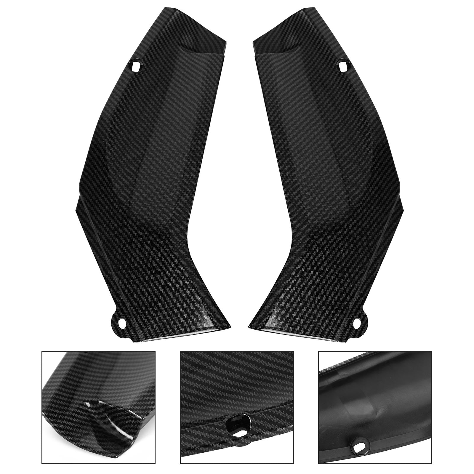 98-01 Yamaha YZF R1 Gas Tank Side Trim Cover Panel Fairing Cowl Carbon