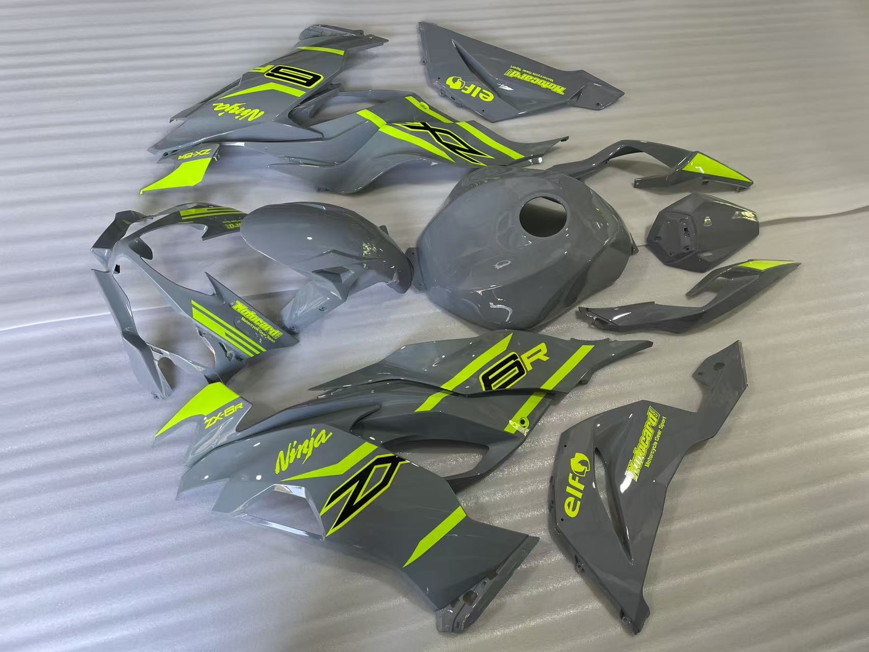 Amotopart 2019-2023 Kawasaki ZX6R Black Fairing Kit