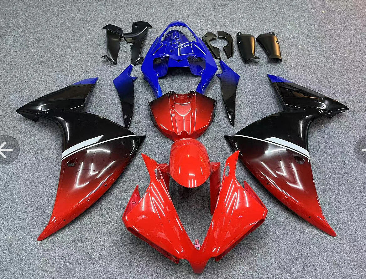 Amotopart 2012-2014 Yamaha YZF 1000 R1 Black Blue Red Fairing Kit