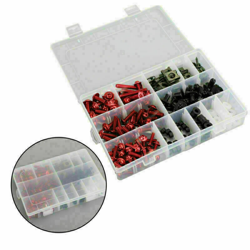 223PCS Yamaha Honda Kawasaki Ducati Honda Motorcycle Sportbike Windscreen Fairing Bolts Kit Fastener Clips Screws